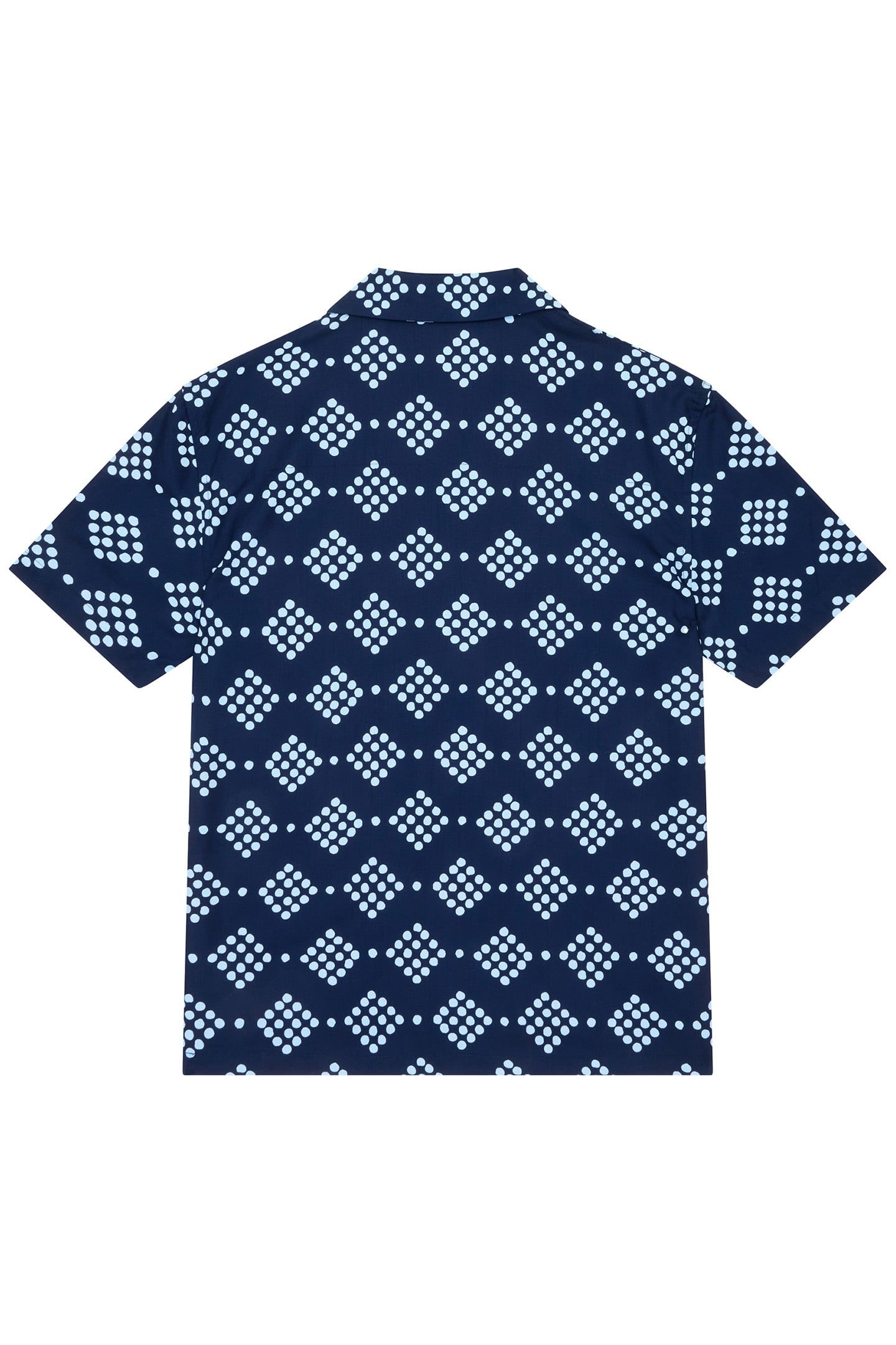 DOT VISCOSE REVERE SHORT SLEEVE SHIRT MARINE 2