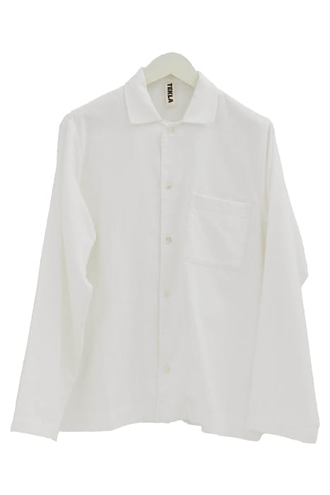 UNISEX FLANNEL, PYJAMAS SHIRT CREAM WHITE 1