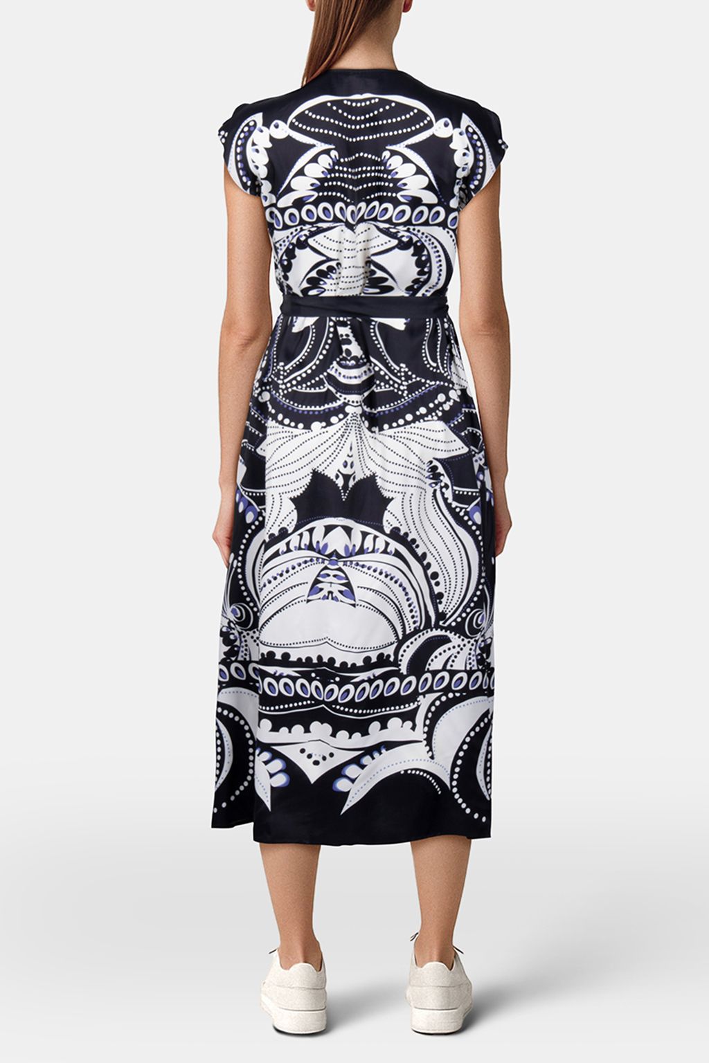 SCARF PRINT MIDI DRESS 2
