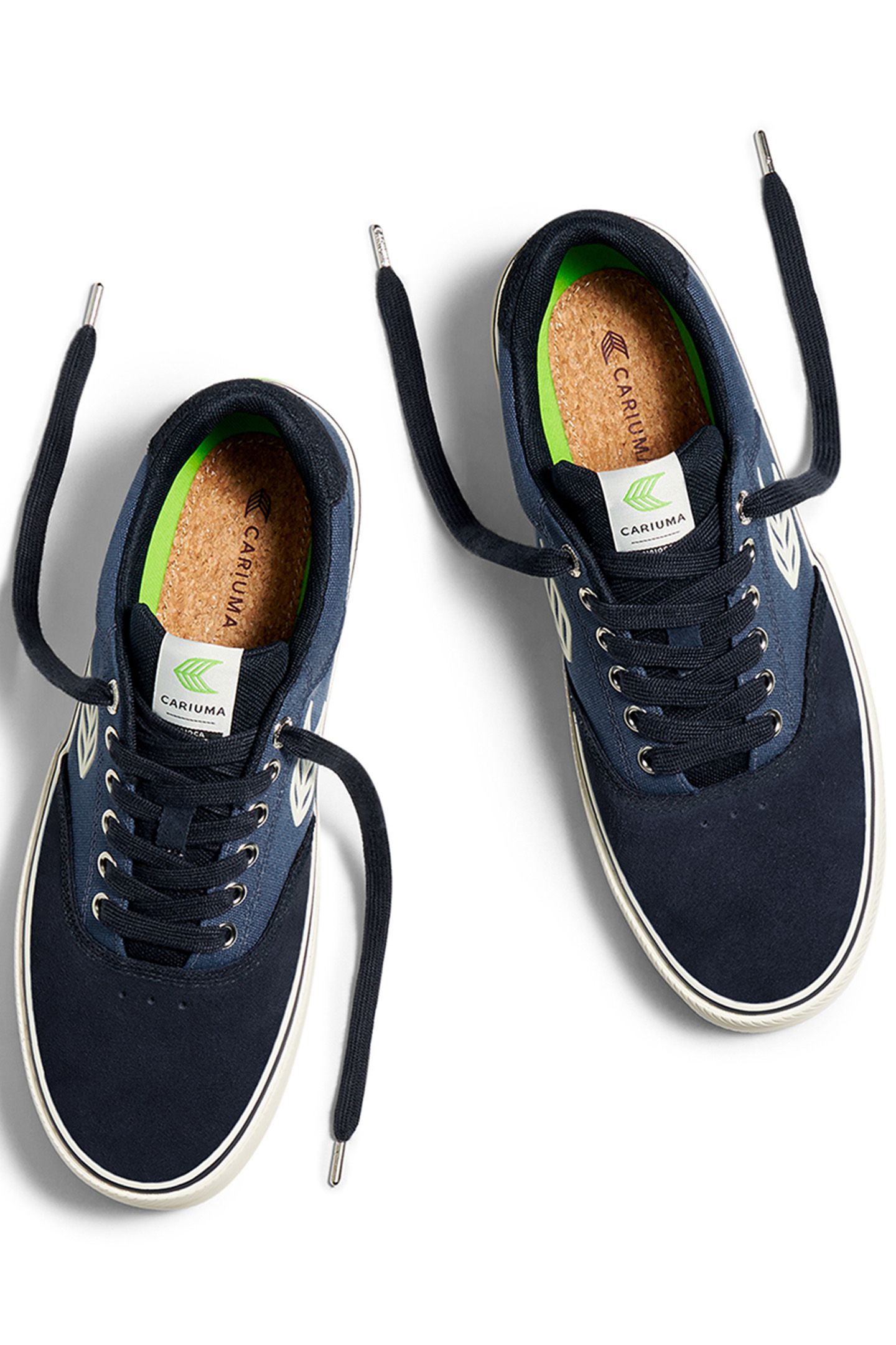 NAIOCA PRO NAVY SUEDE SHADOW BLUE CANVAS IVORY LOGO SNEAKER 5