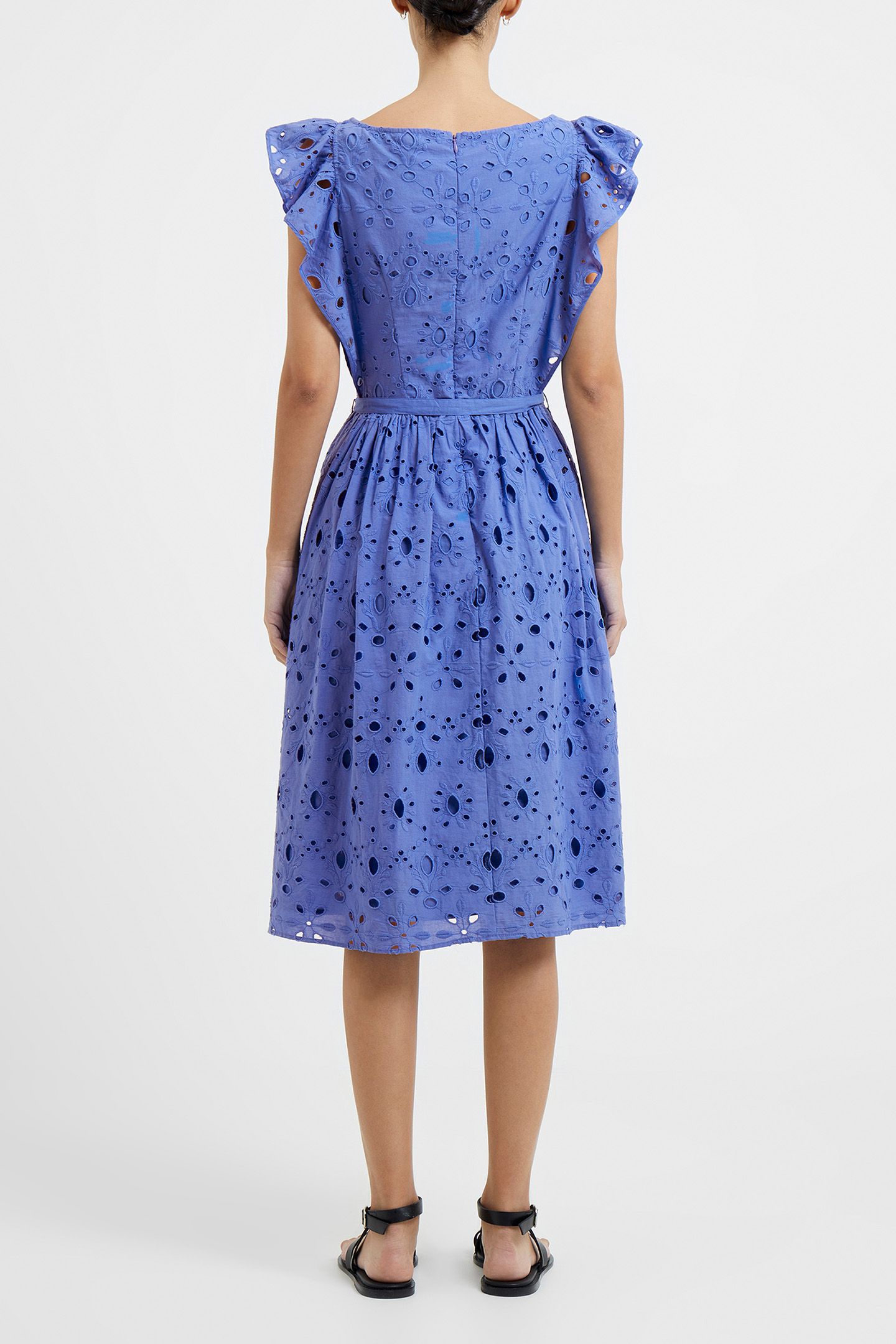 CILLA BRODERIE ANGLAISE DRESS BAJA BLUE 2