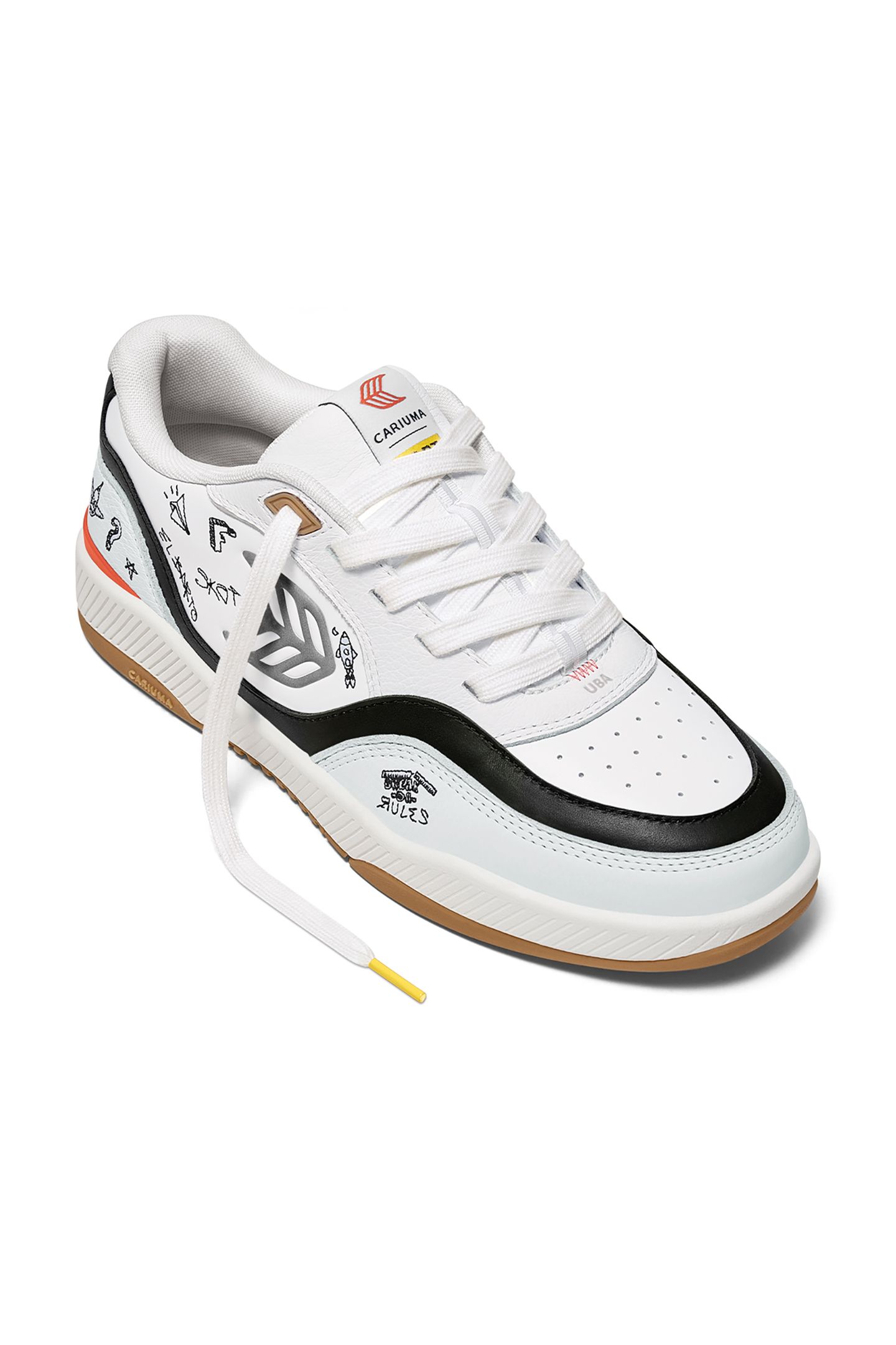 SIMPSONS UBA WHITE LEATHER BART SKATEBOARD SNEAKER 2