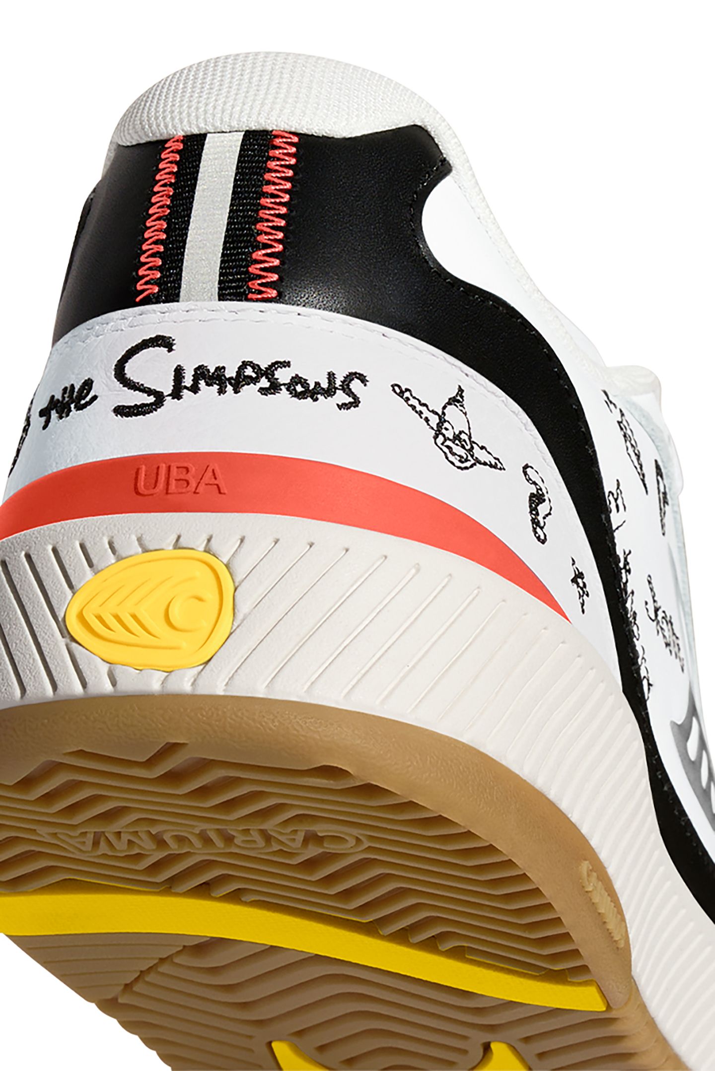 SIMPSONS UBA WHITE LEATHER BART SKATEBOARD SNEAKER 4
