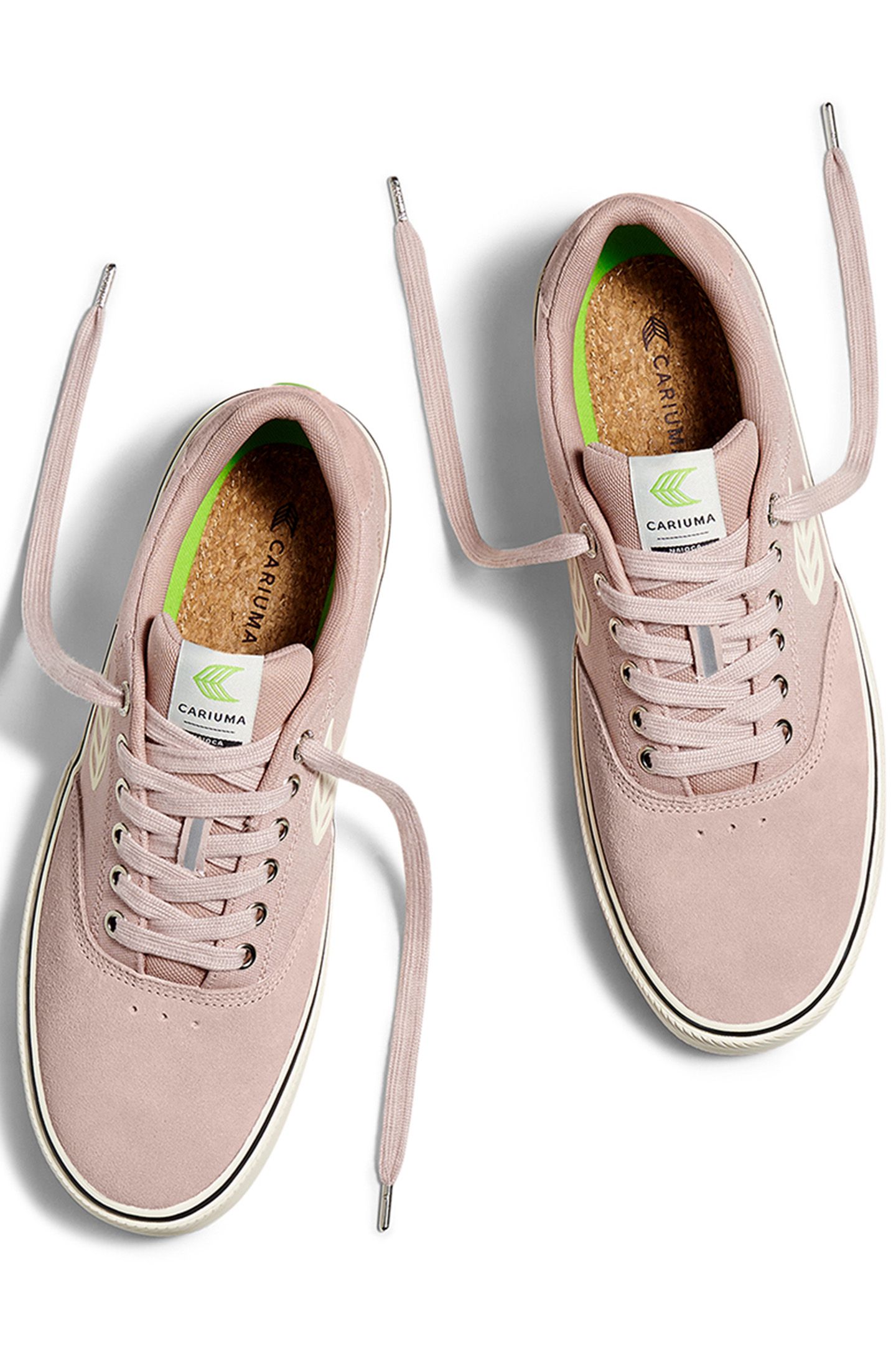 NAIOCA PRO ROSE SUEDE AND CANVAS IVORY LOGO SNEAKER 5