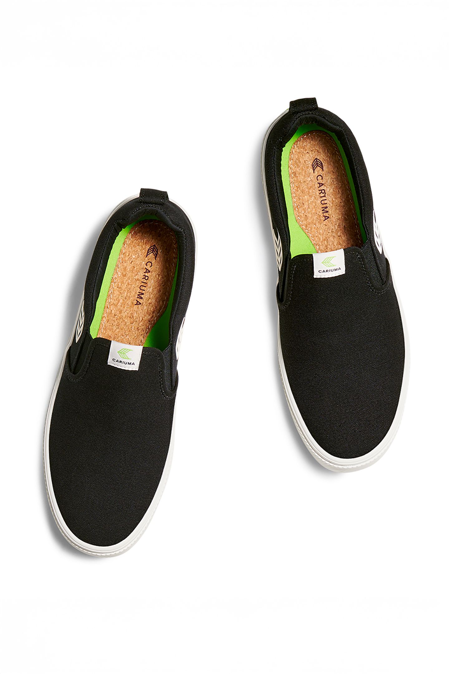 SLIP-ON BLACK CANVAS OFF-WHITE LOGO SNEAKER 4