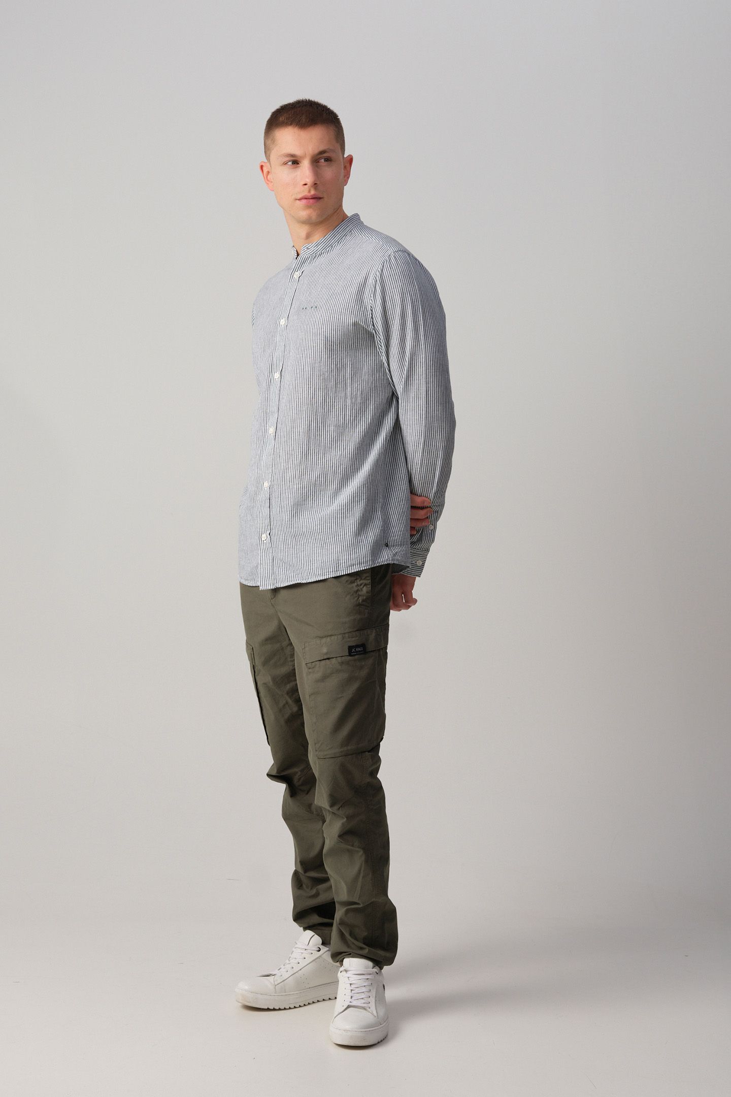 JEROEN CASUAL OVERHEMD LM ARCTIC STRIPE 1