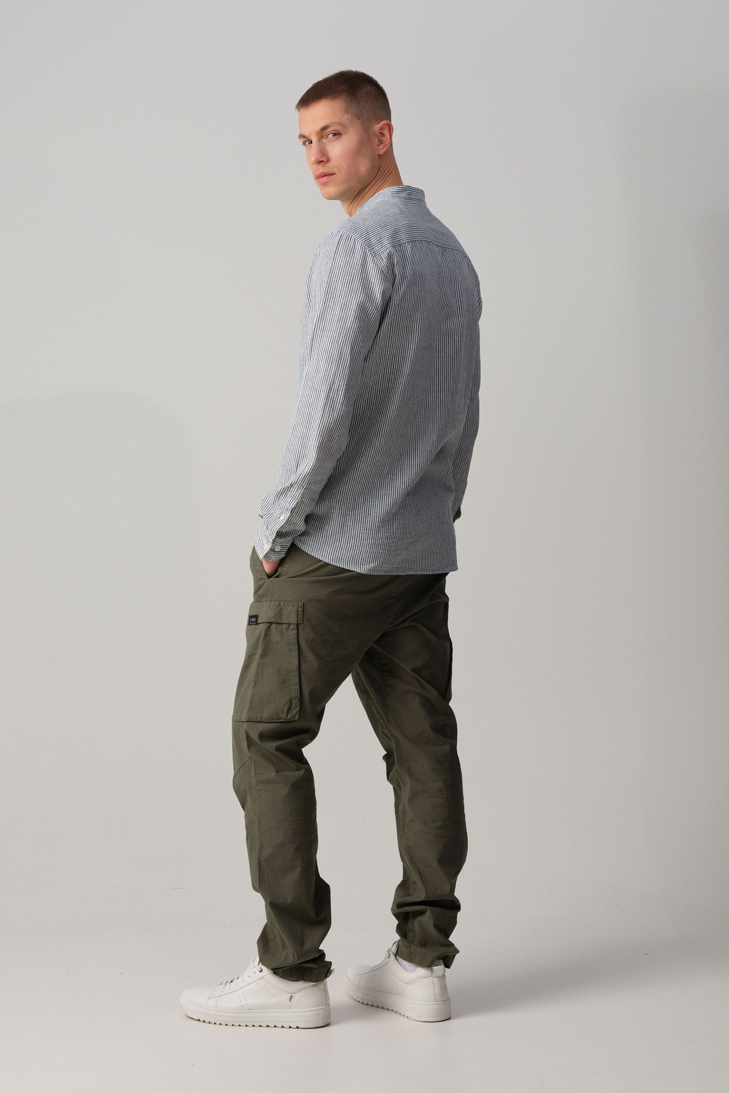 JEROEN CASUAL OVERHEMD LM ARCTIC STRIPE 2