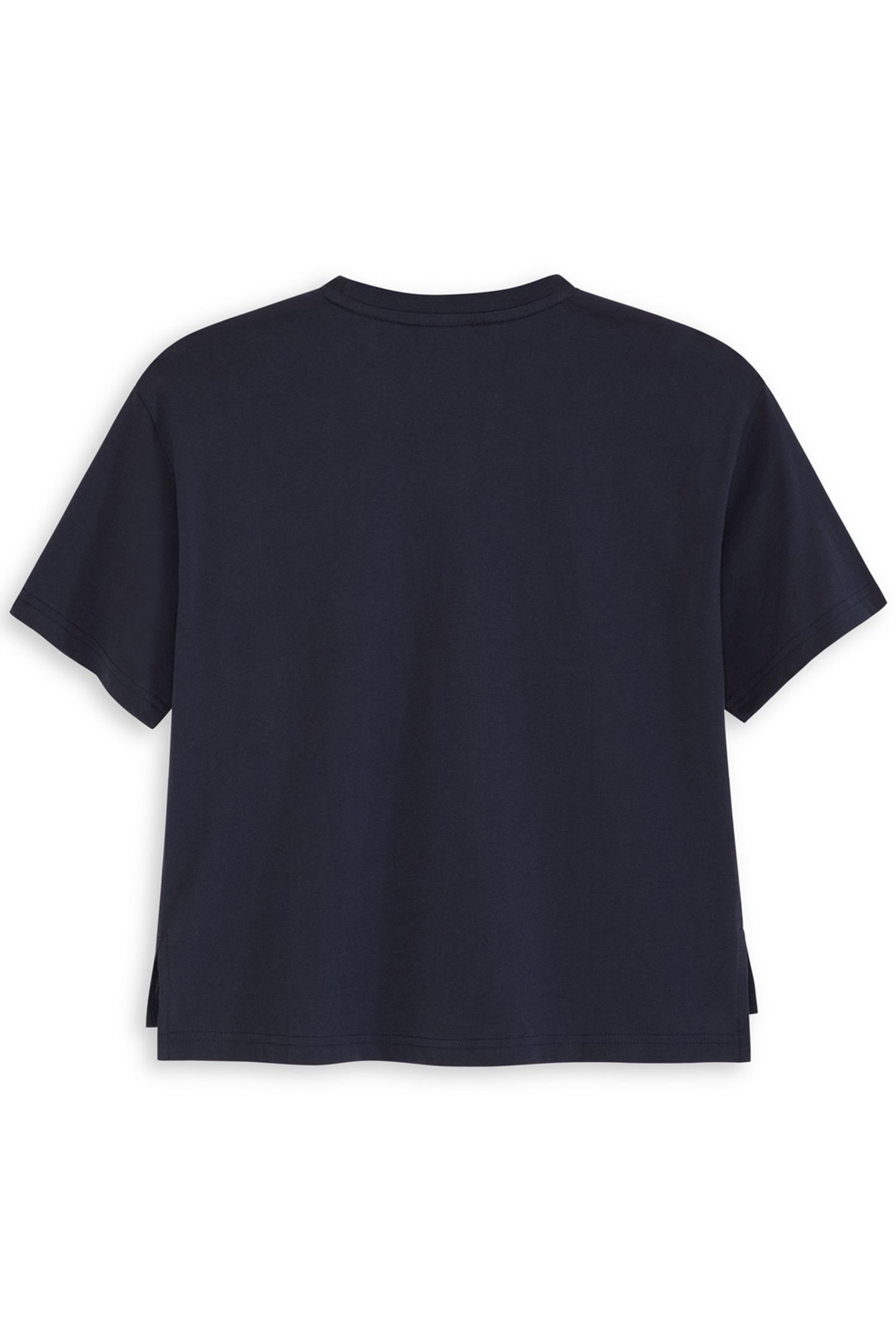 GIRLS CTTN JERSEY SS FASHION TOP BLACK/BLUE 2