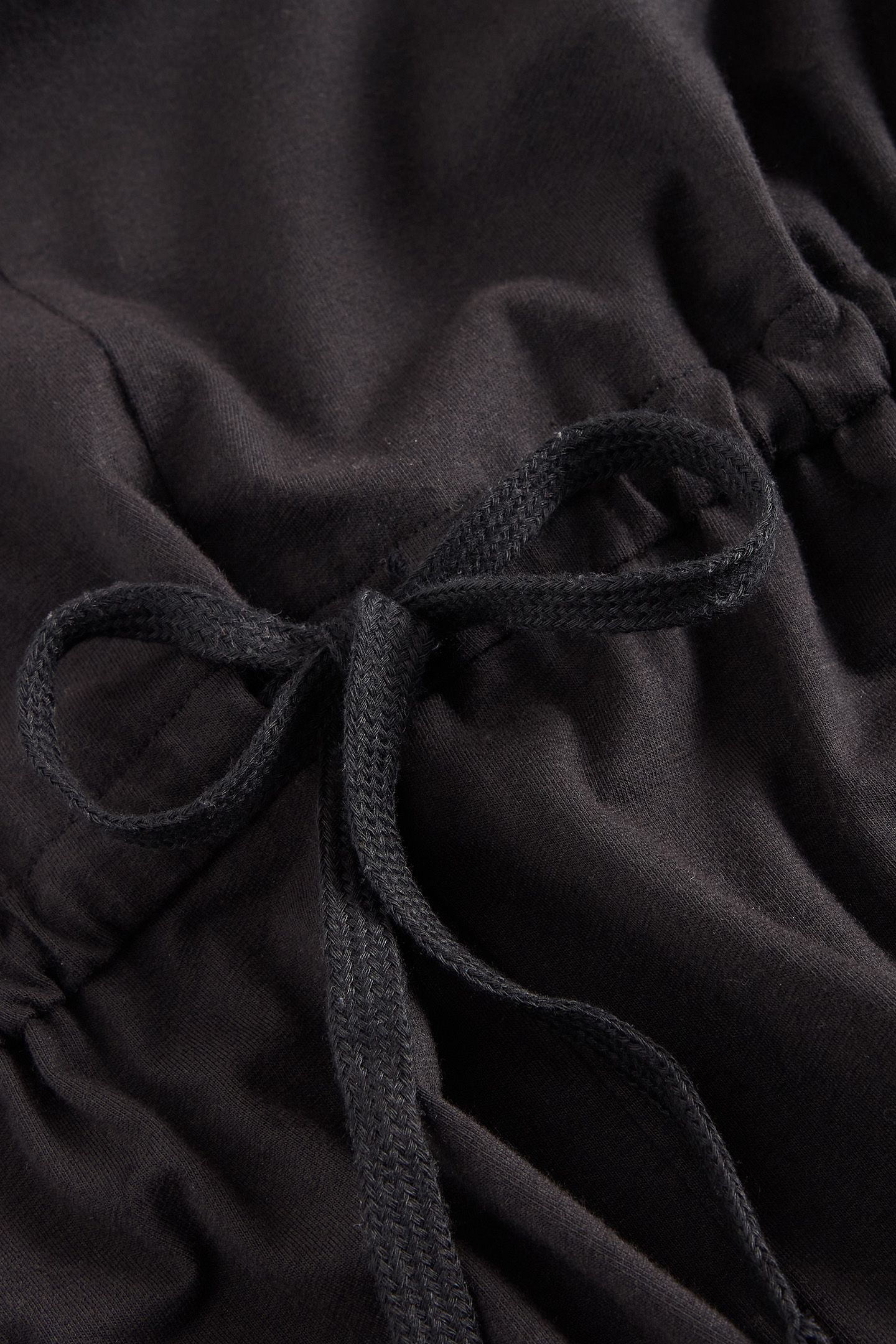 DRAWSTRING JERSEY JUMPSUIT PURE BLACK 5