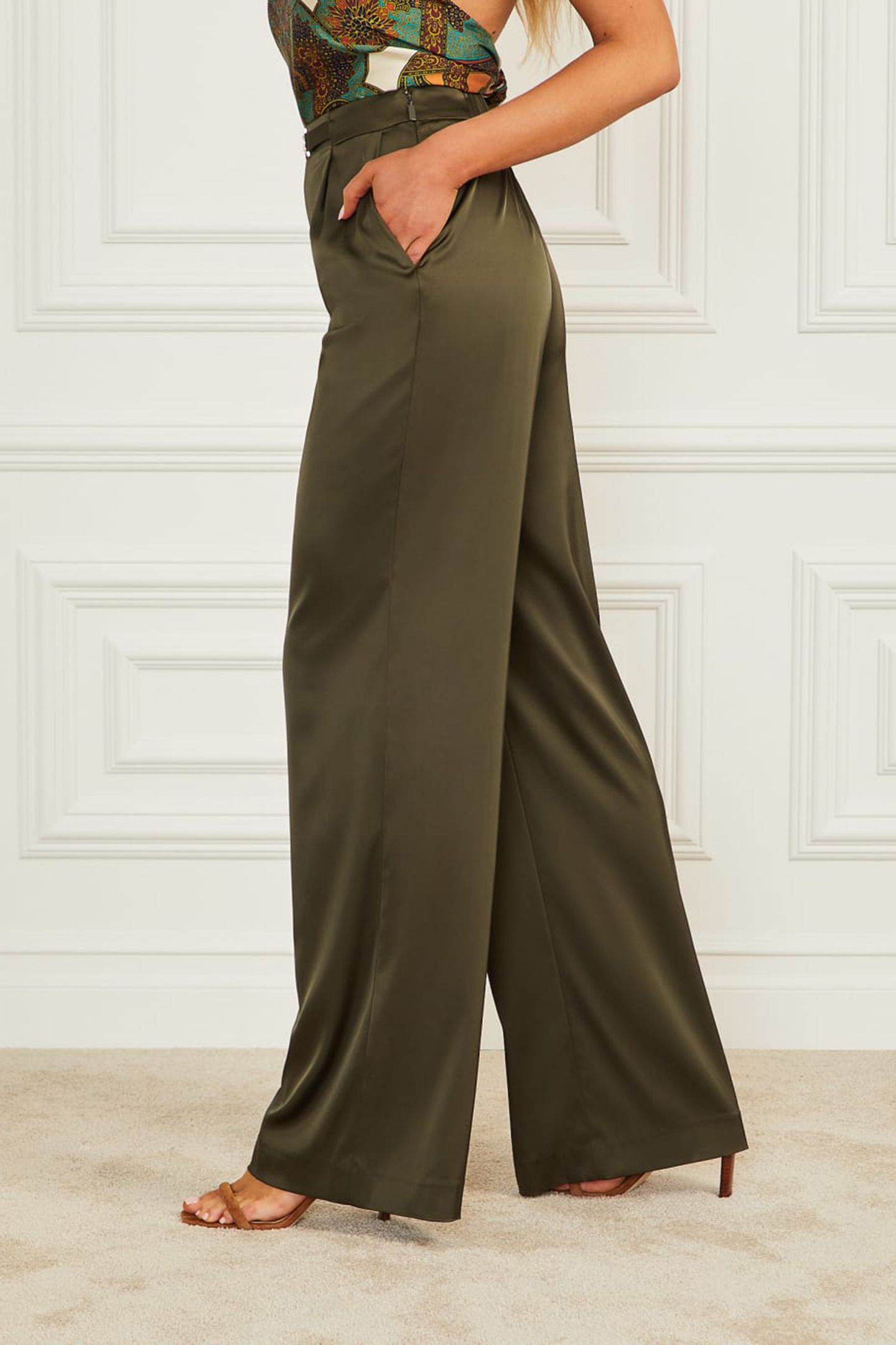 MARCIANO BY GUESS JOSETTE PANT OLIVE MORNING 4