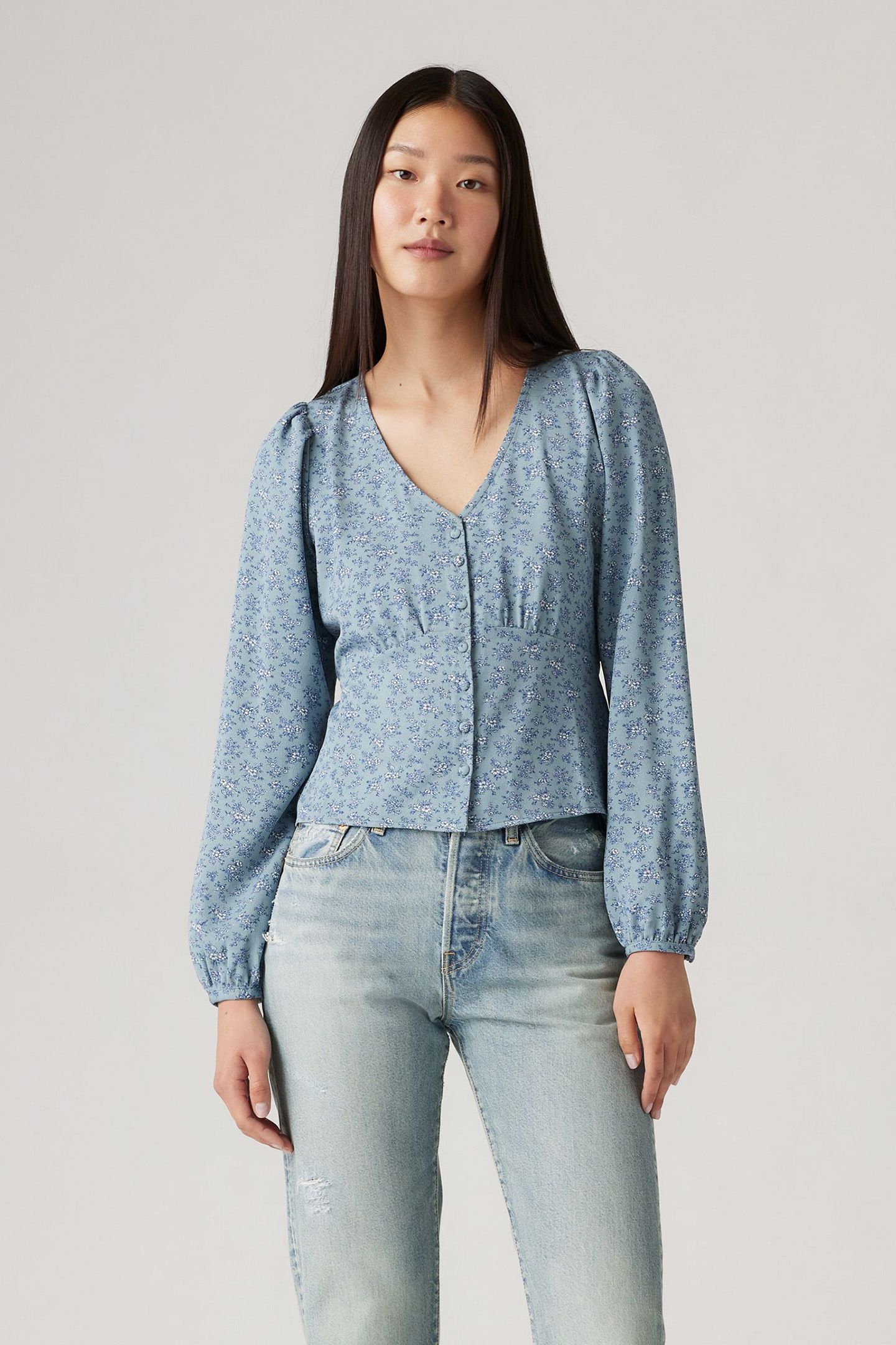 DOLORES LS BLOUSE QUEEN B FLORAL ARONA 1