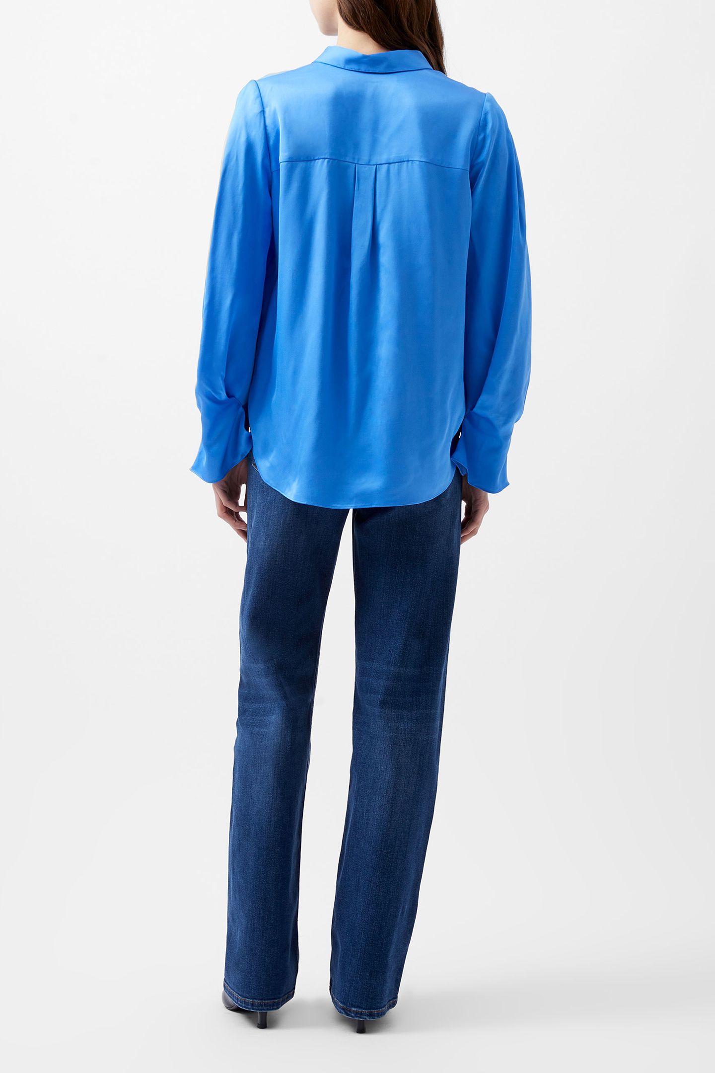 ENNIS SATIN SLEEVE DETAIL SHRT ULTRAMARINE 2