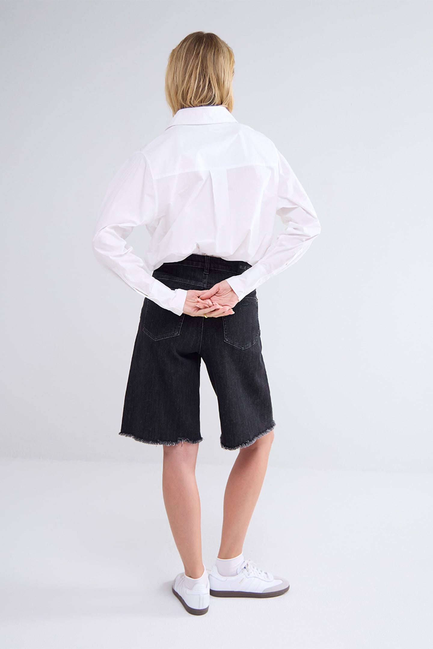 BERMUDA JEANS BLACK STRETCH DENIM BLACK DENIM 3
