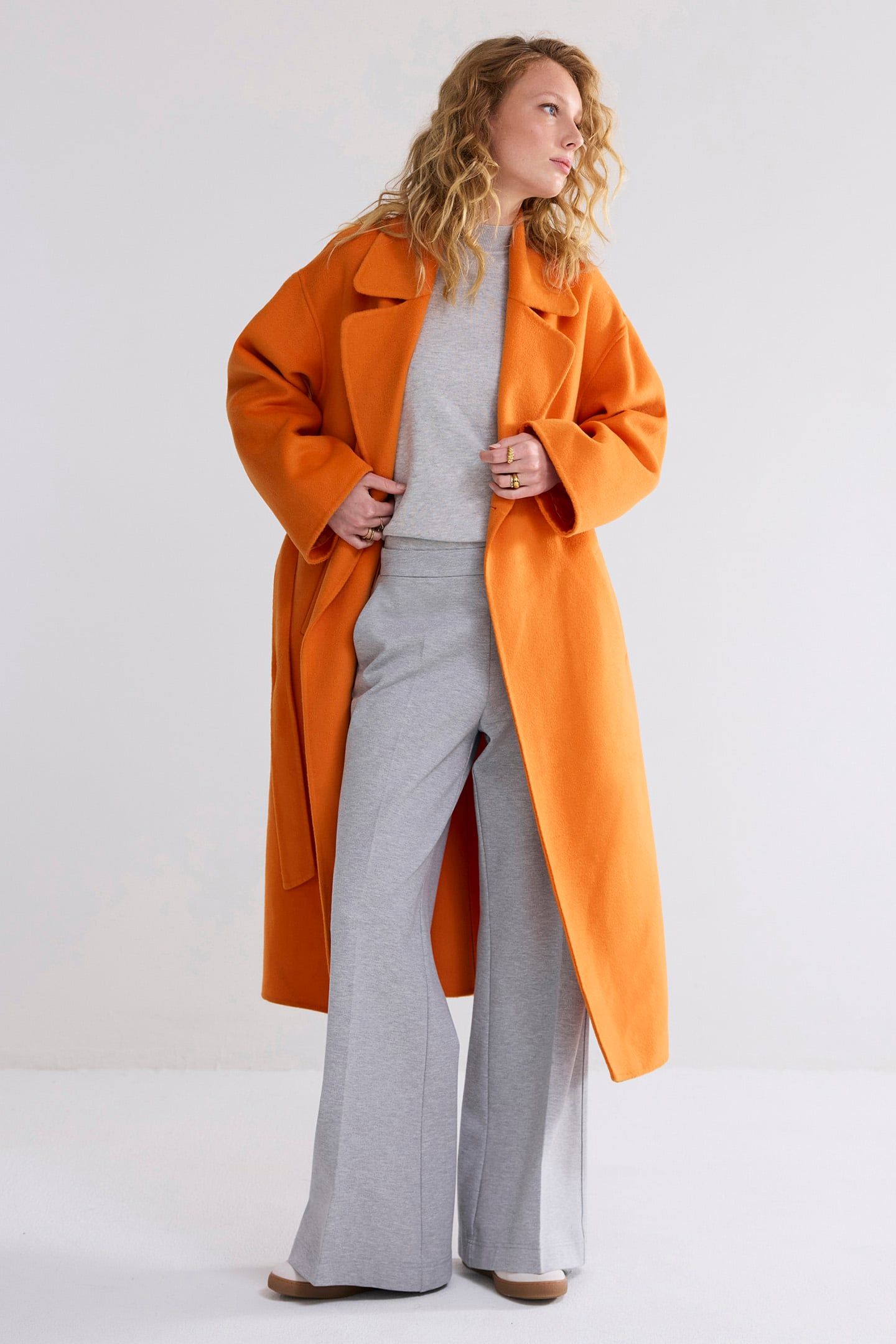 LONG COAT WOOL CLASSIC ORANGE 4