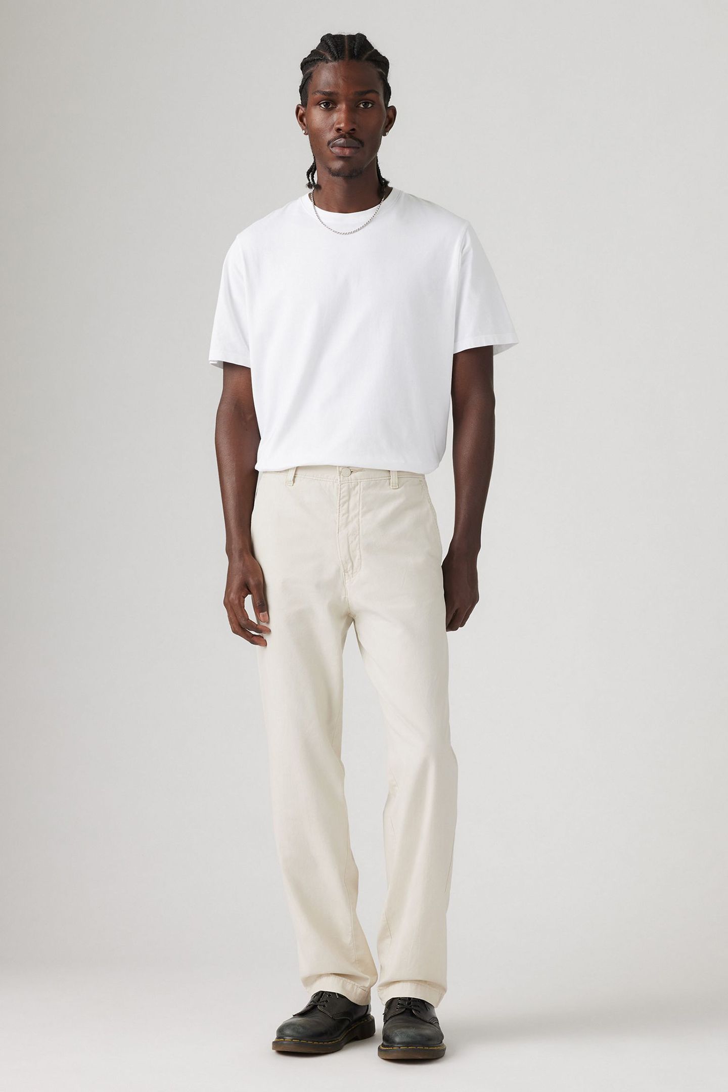 XX CHINO LOOSE STRT SILVER BIRCH LINEN 1
