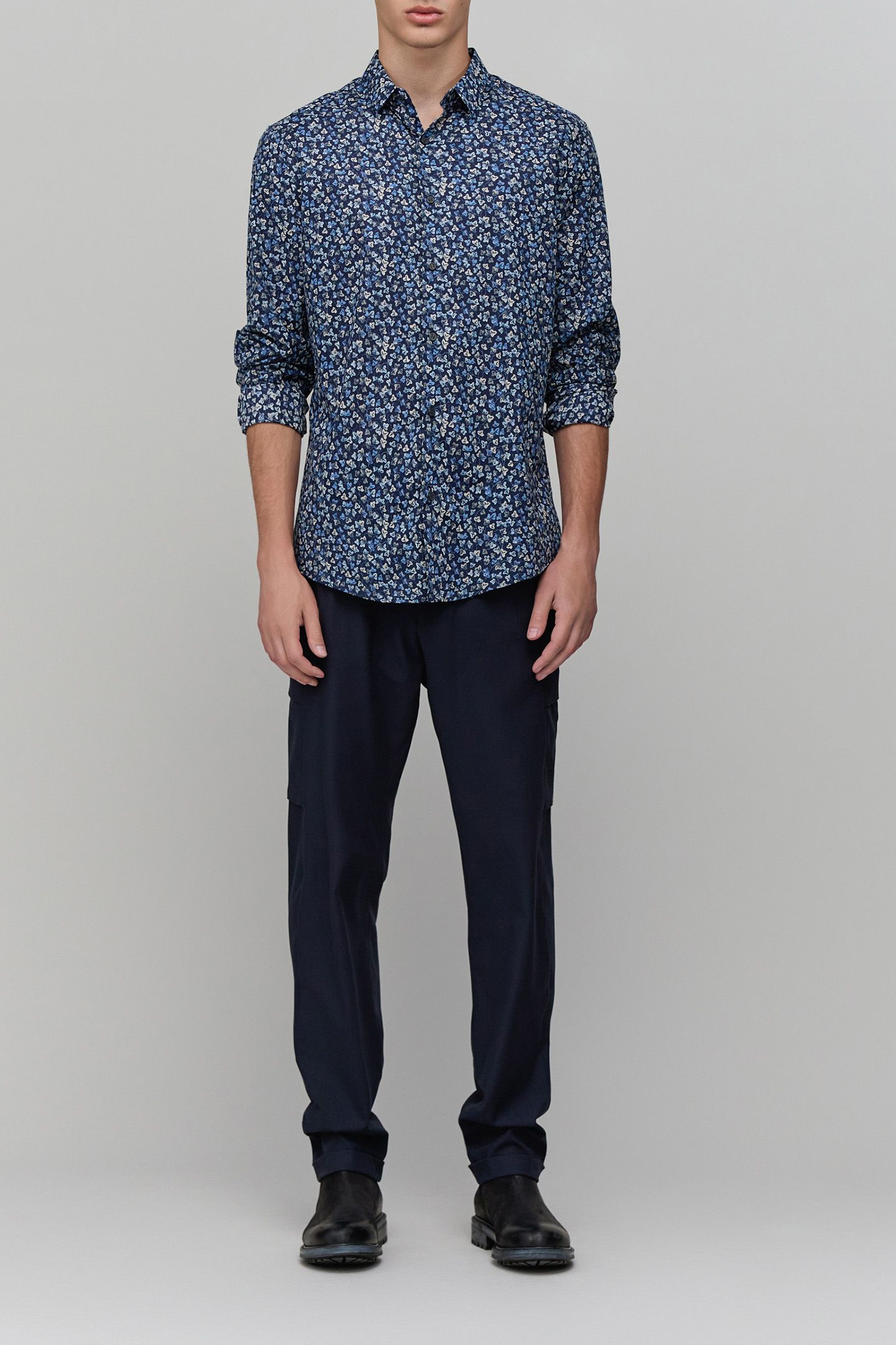 SLIM INDIGO SHIRT LIBERTY IVY FABRIC 3