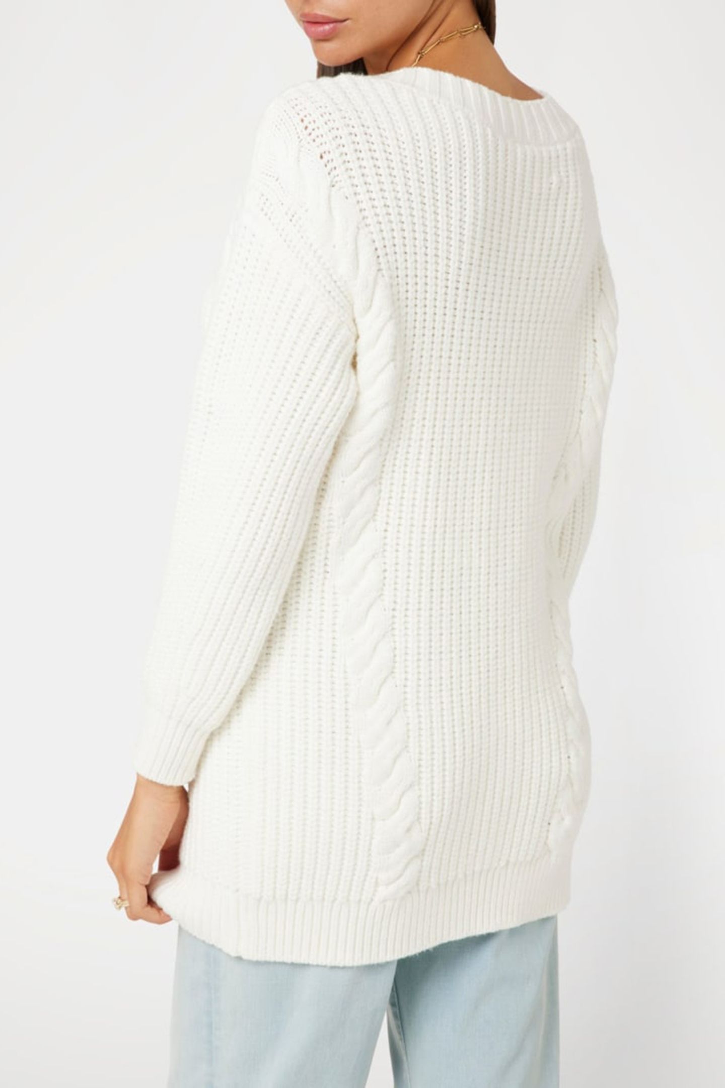 MARCIANO BY GUESS CHO OVER CARDI SWTR PALE PEARL 2