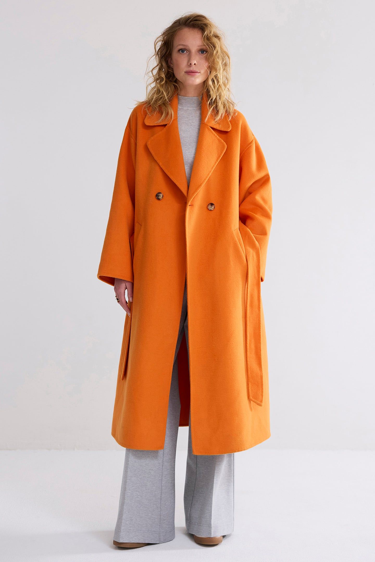 LONG COAT WOOL CLASSIC ORANGE 1