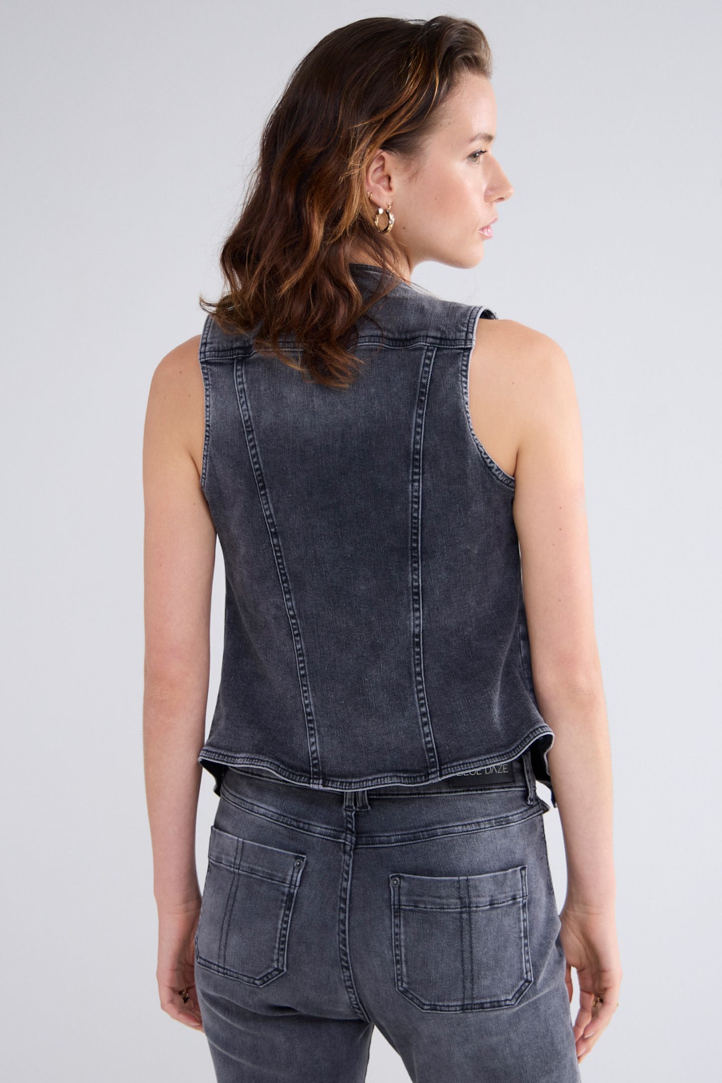 DENIM GILET COTTON BLACK DENIM BLACK DENIM 2