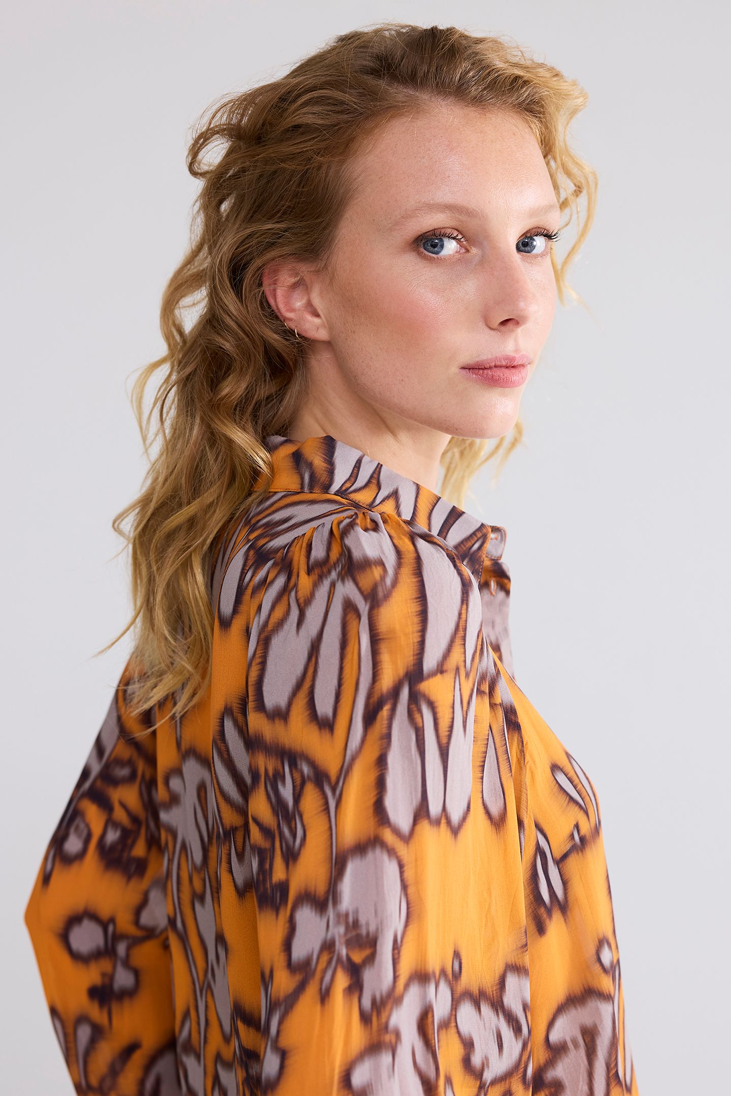 BLOUSE SPICY ORANGE PRINT ORANGE 6