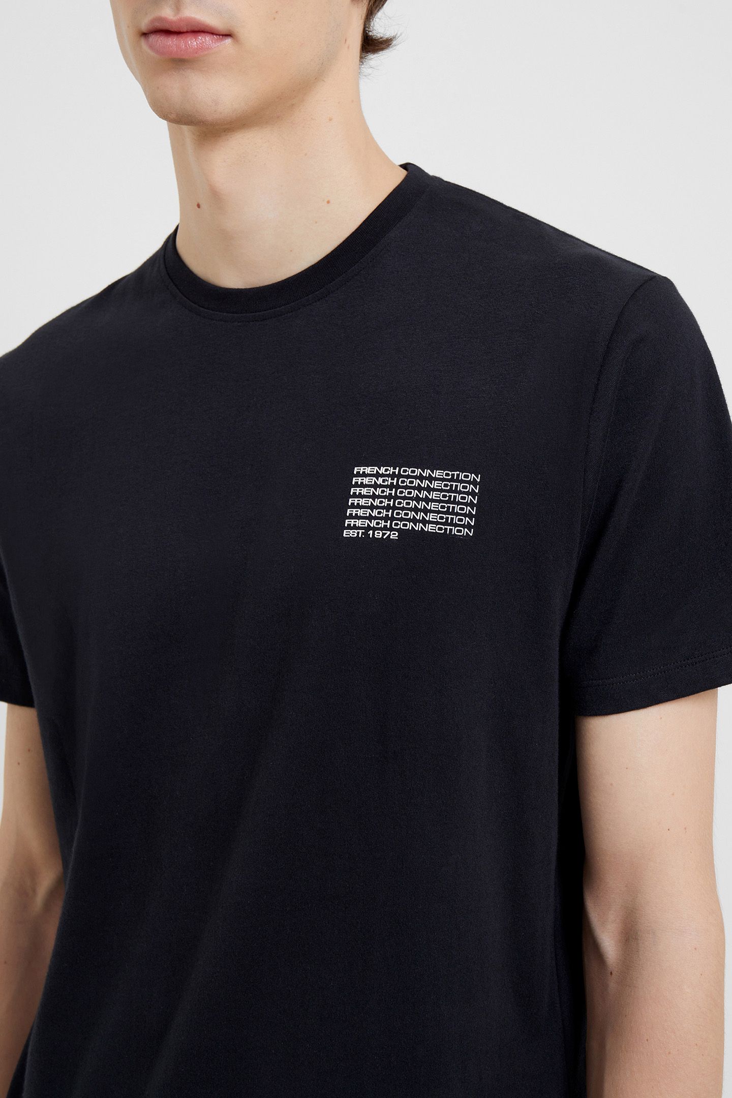 FRENCH CONNECTION REPEAT T SHR BLACK ONYX 3