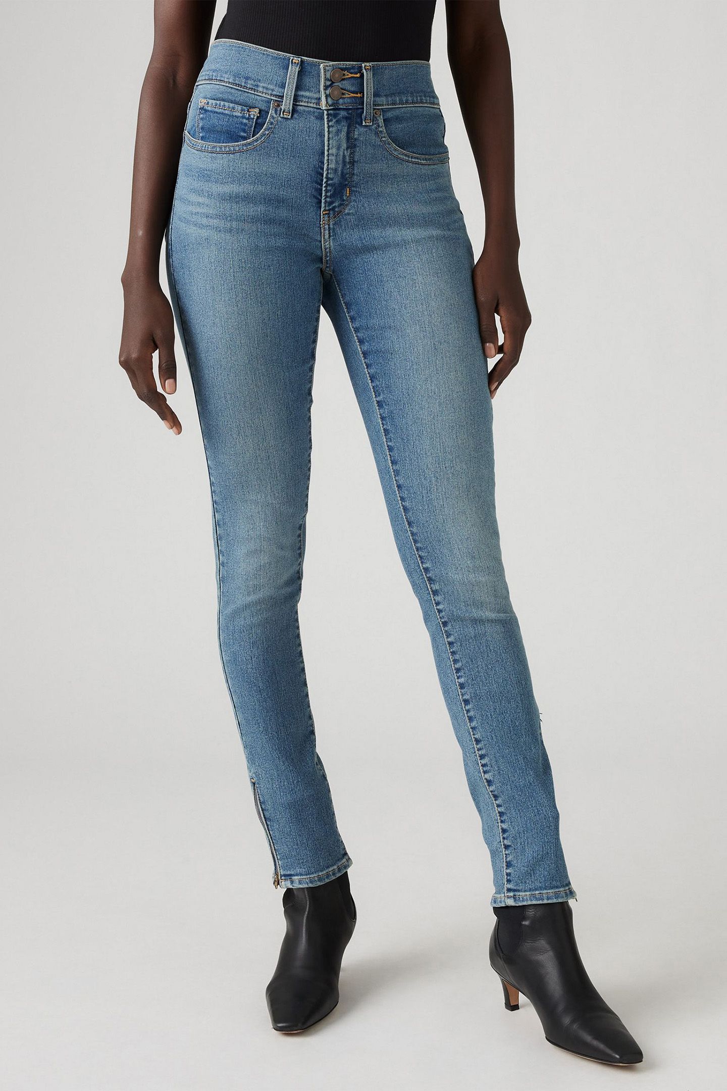 311 SHP SKINNY ZIP HEM CAMP DENIM 1