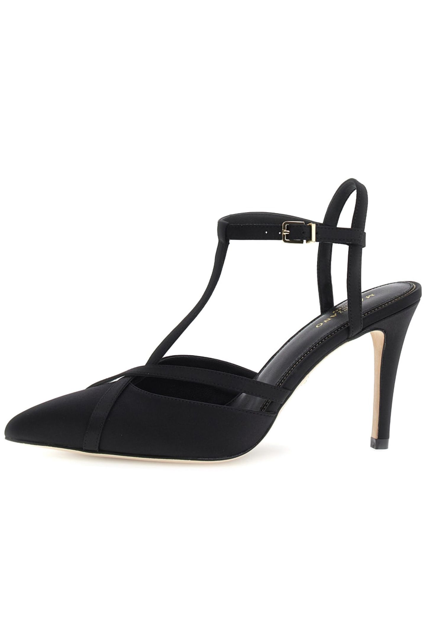 MARCIANO BY GUESS T STRAP PUMP JET BLACK 5