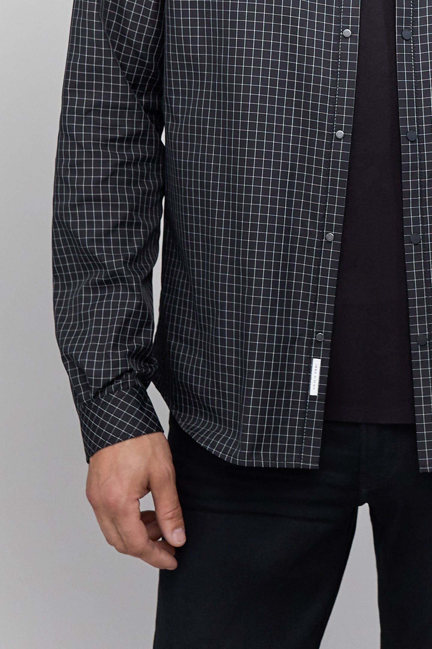 DRYFAST BLACK CHECK REGULAR SHIRT 6