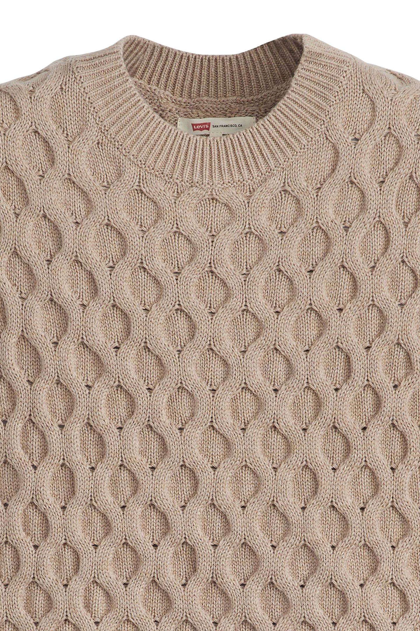 BLUEBELL CABLE VEST MID OATMEAL HEATHER 6