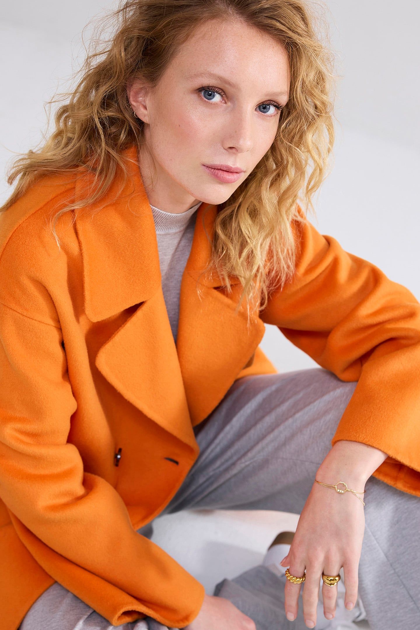 LONG COAT WOOL CLASSIC ORANGE 6