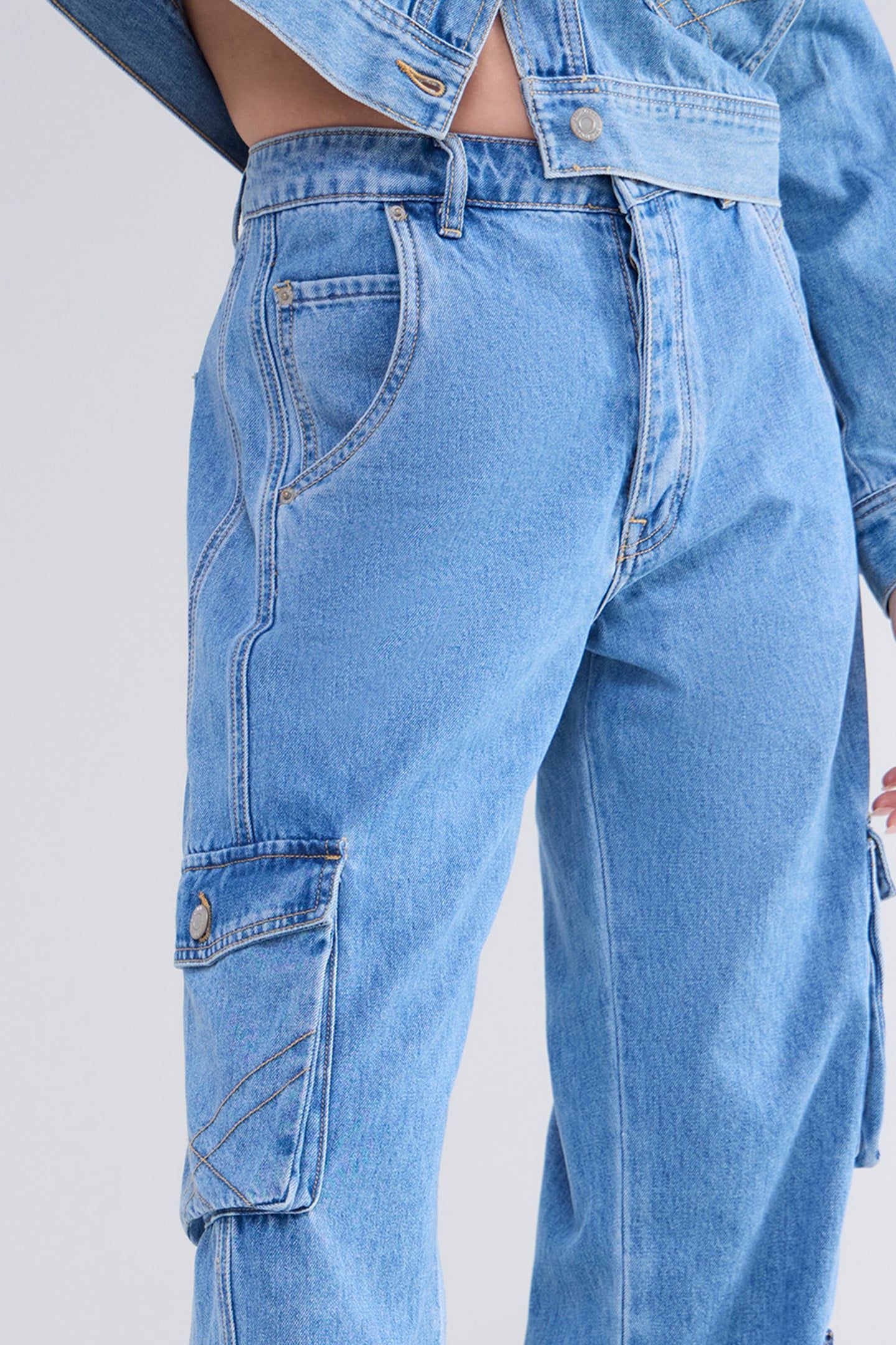 CARGO JEANS BAGGY COTTON JEANS DENIM 5