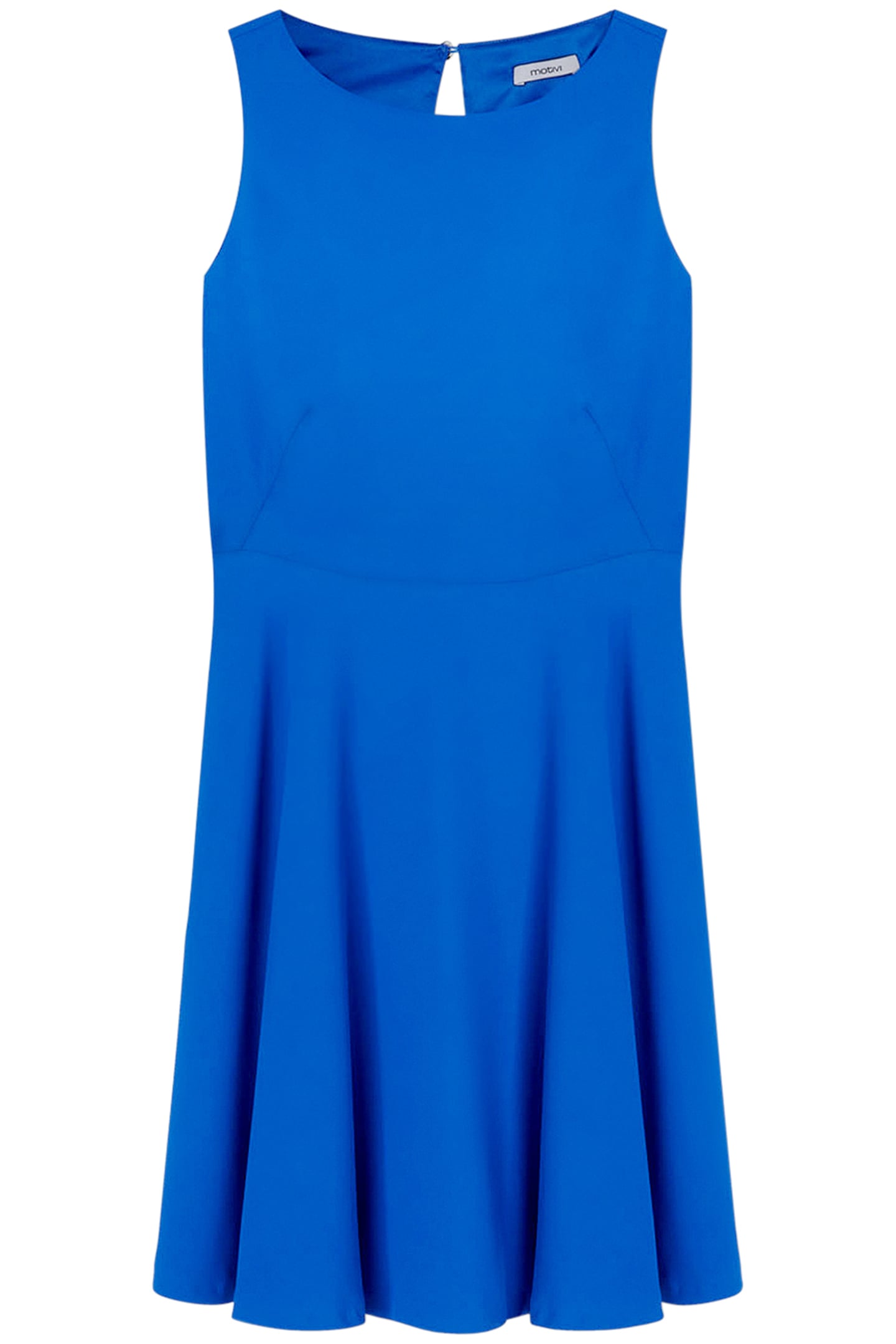 CREPE FABRIC MINI DRESS BRIGHT BLUE 4