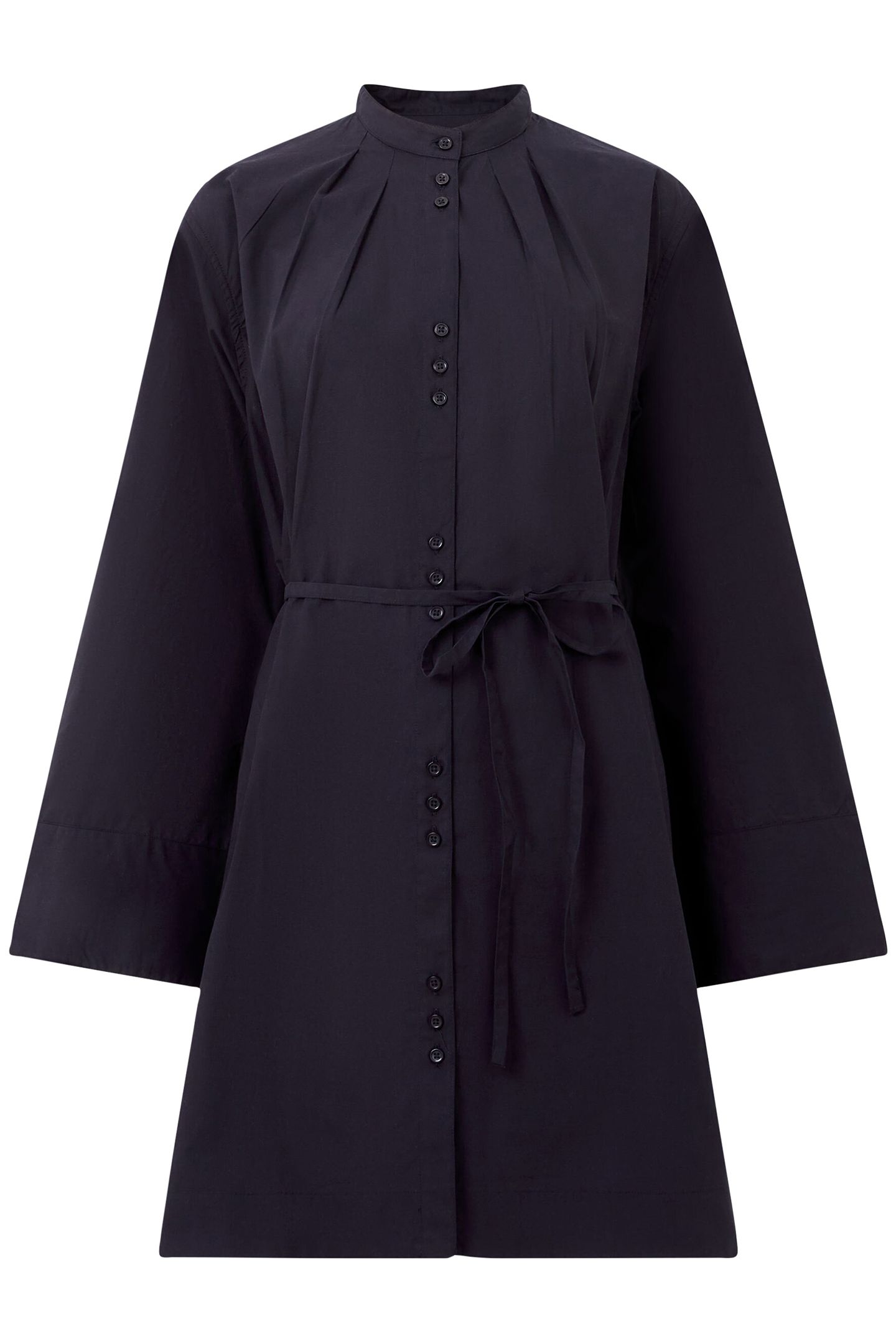 ALISSA COT WIDE SLV SHIRT DRES BLACKOUT 3