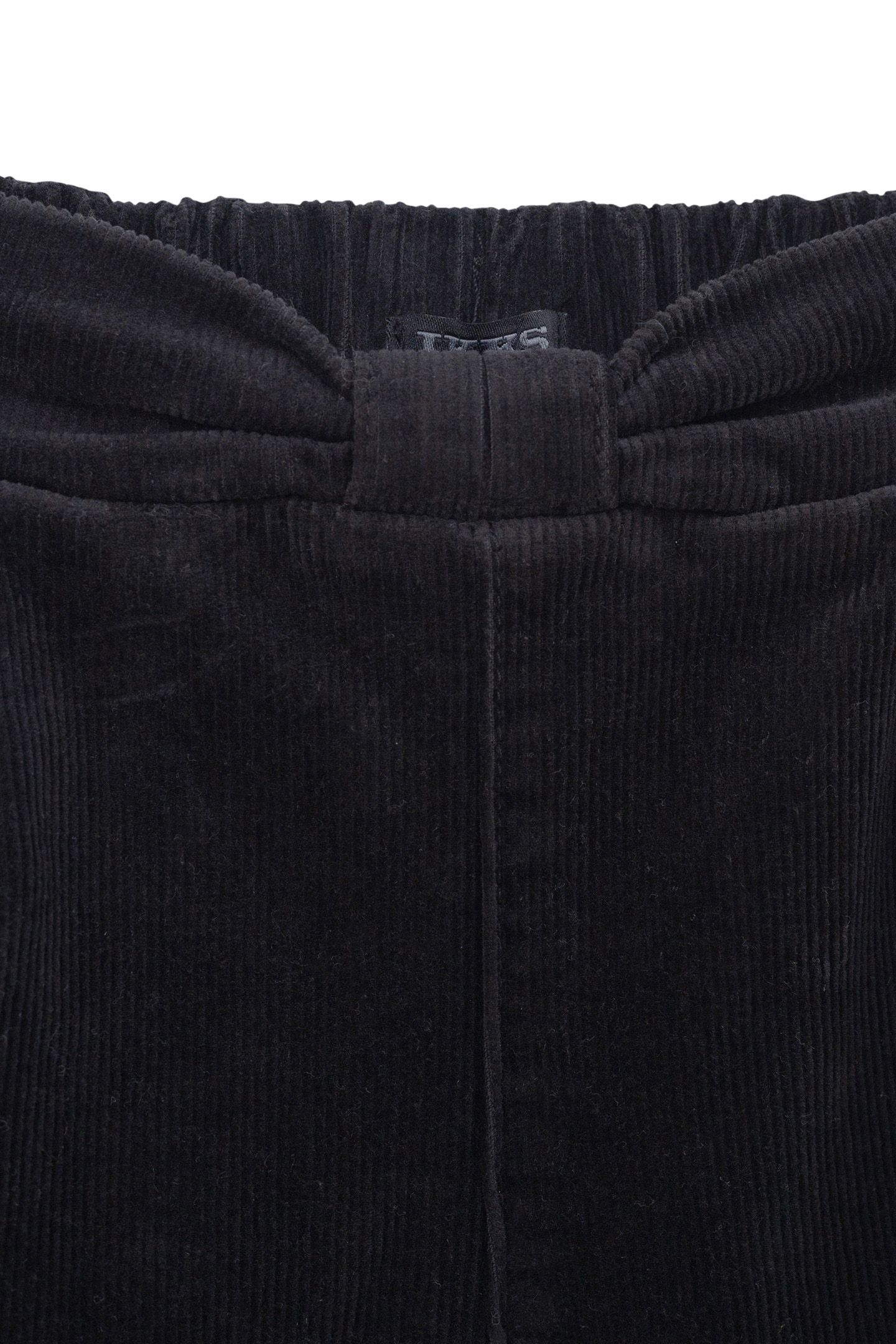 GIRLS' BLACK CORDUROY SHORTS WITH BOW AND BELT 3