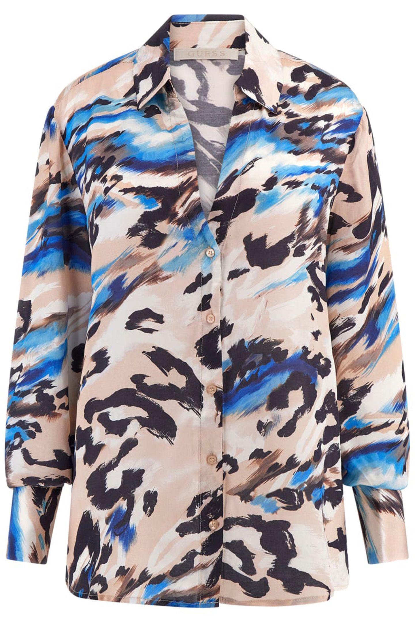 GUESS ECO LS GRACE SHIRT ABSTRACT ANIMALIER P 1