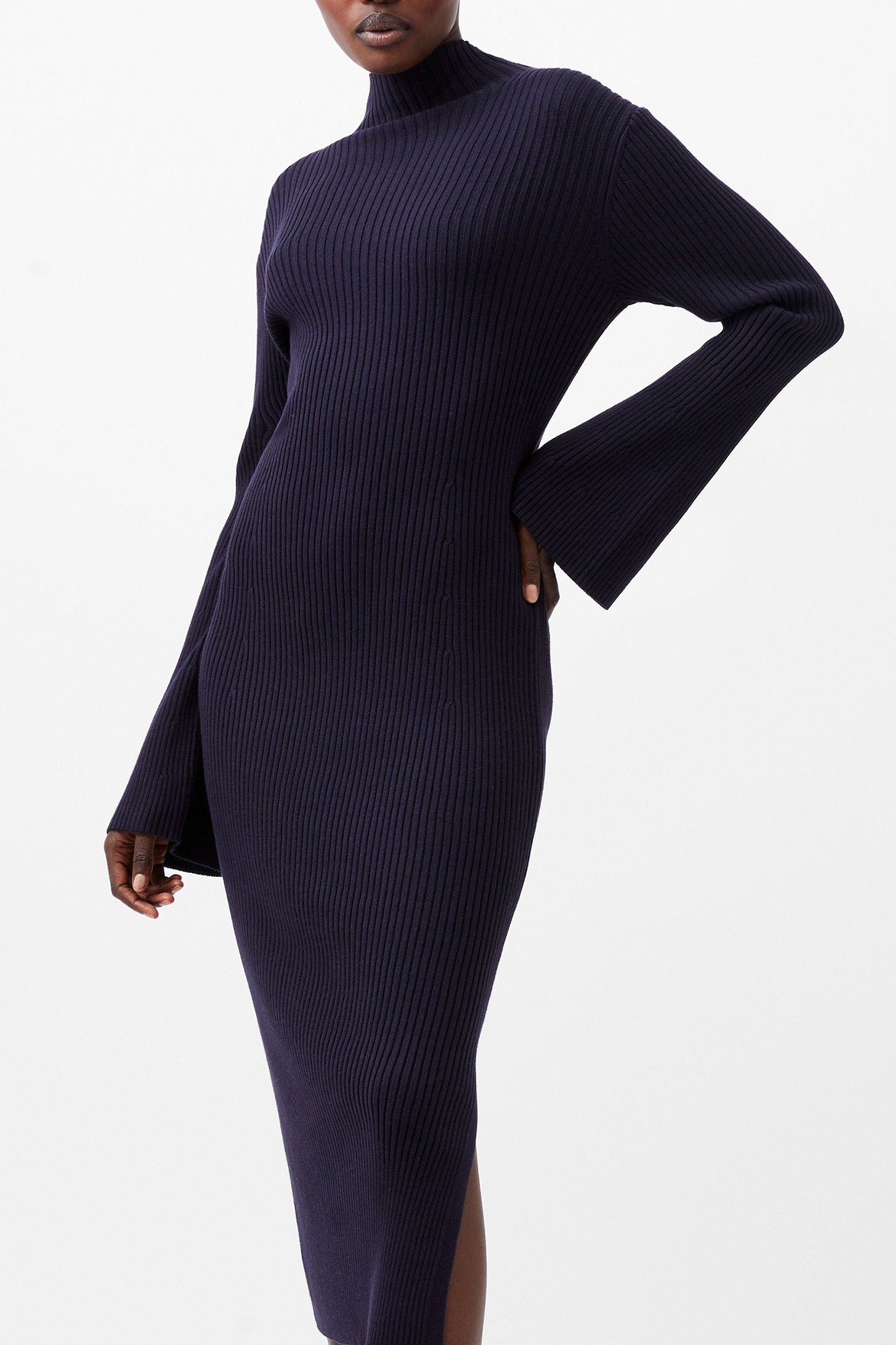 LOLLY MARI FLARE SLV DRESS MARINE 4
