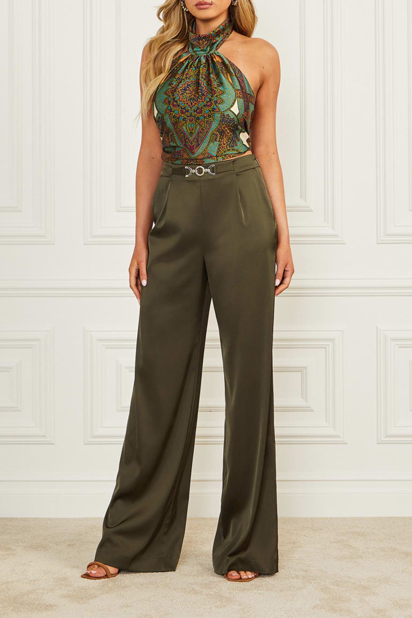 MARCIANO BY GUESS JOSETTE PANT OLIVE MORNING 3