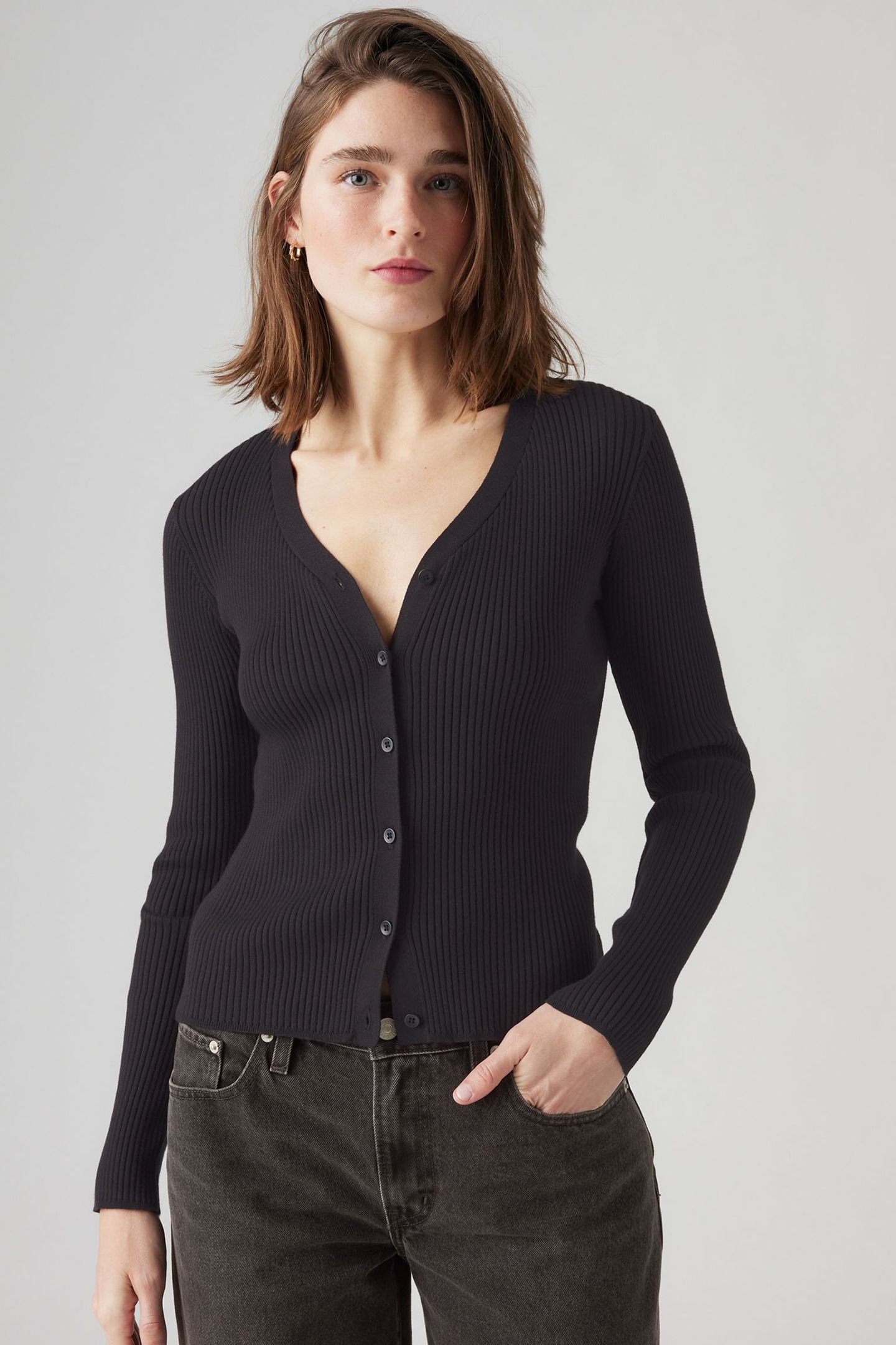 TULIP CARDIGAN CAVIAR 1