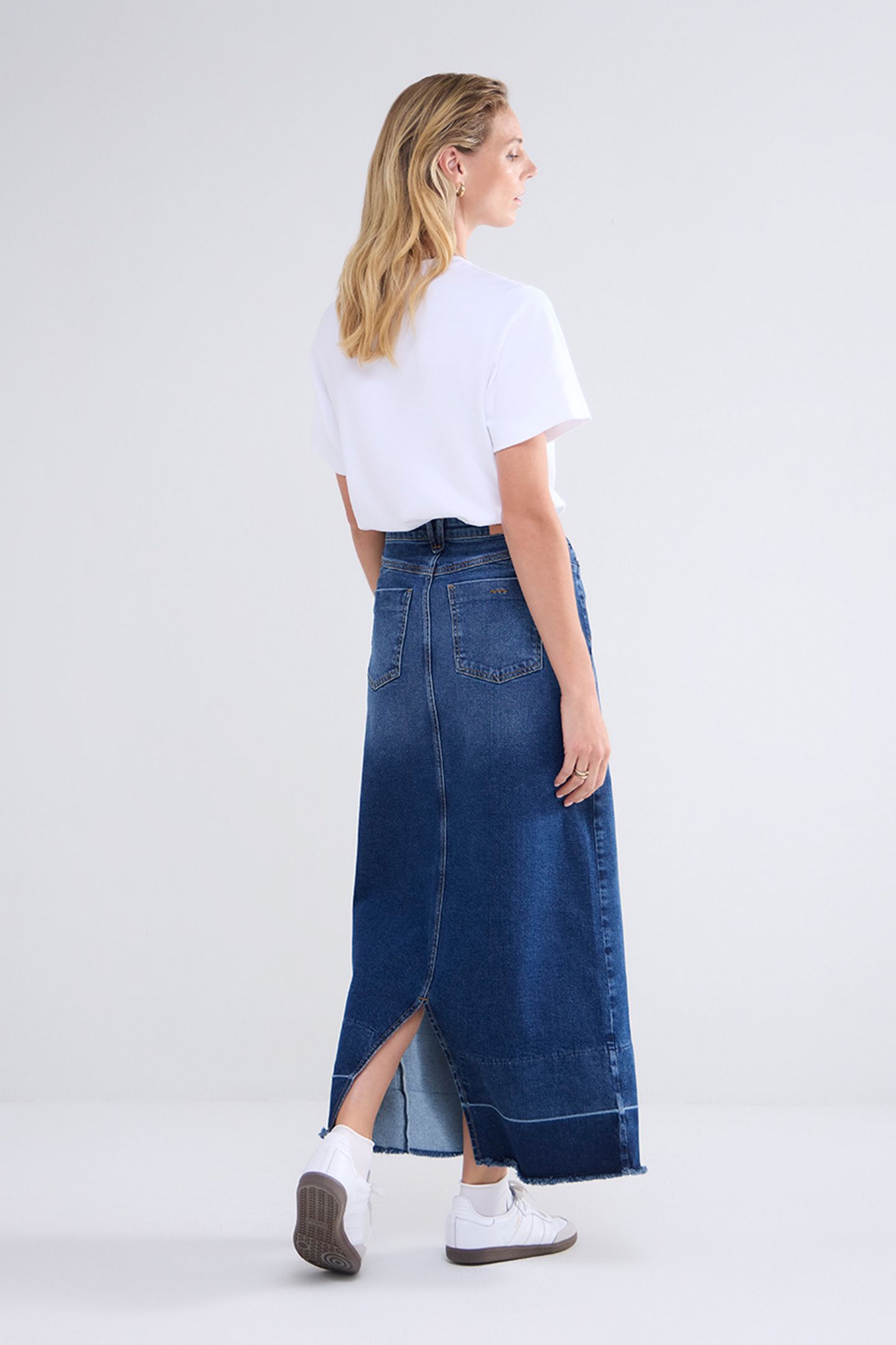DENIM SKIRT COTTON COMFORD DENIM DENIM 3