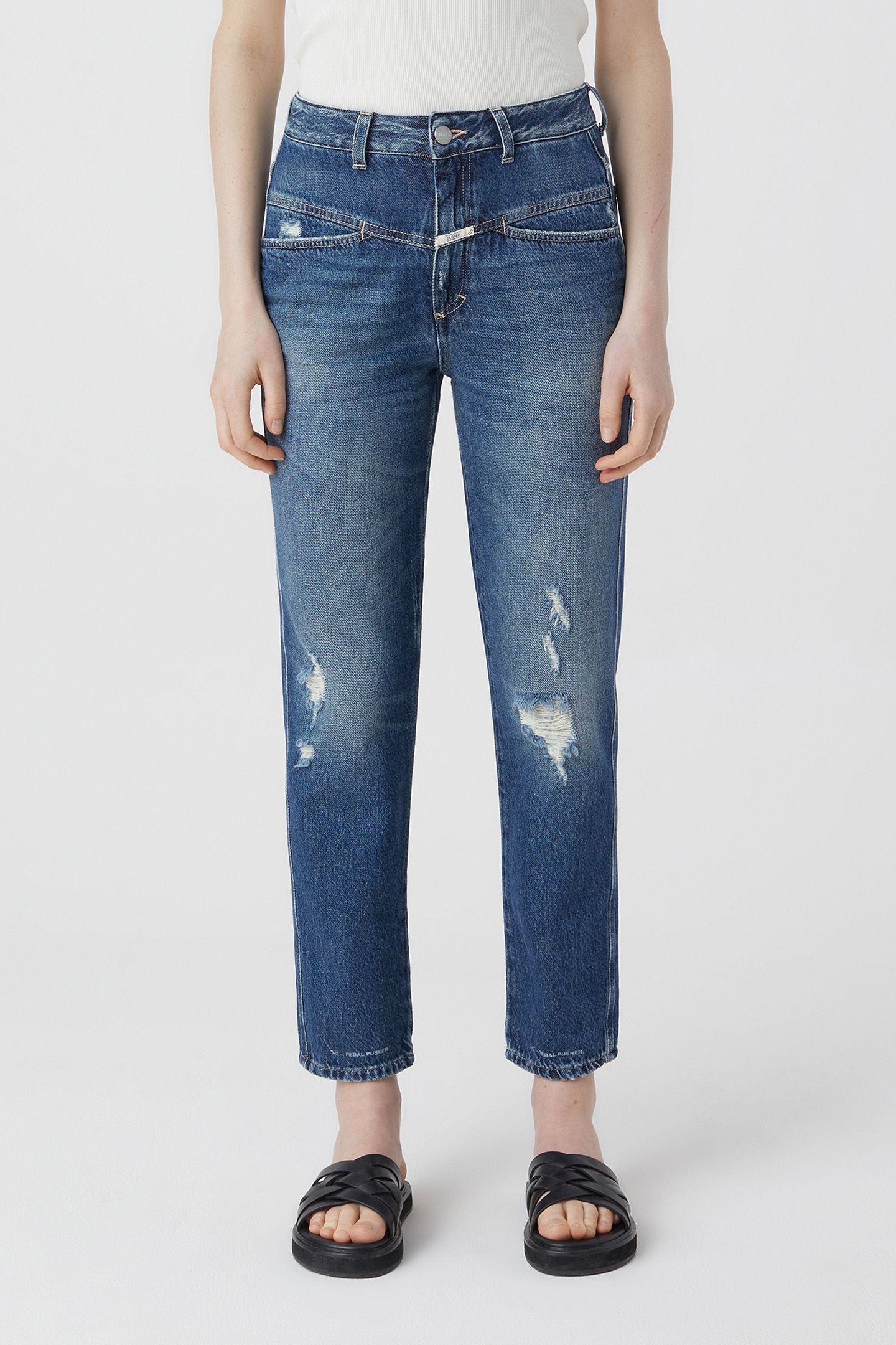 PEDAL PUSHER JEANS DARK BLUE 1