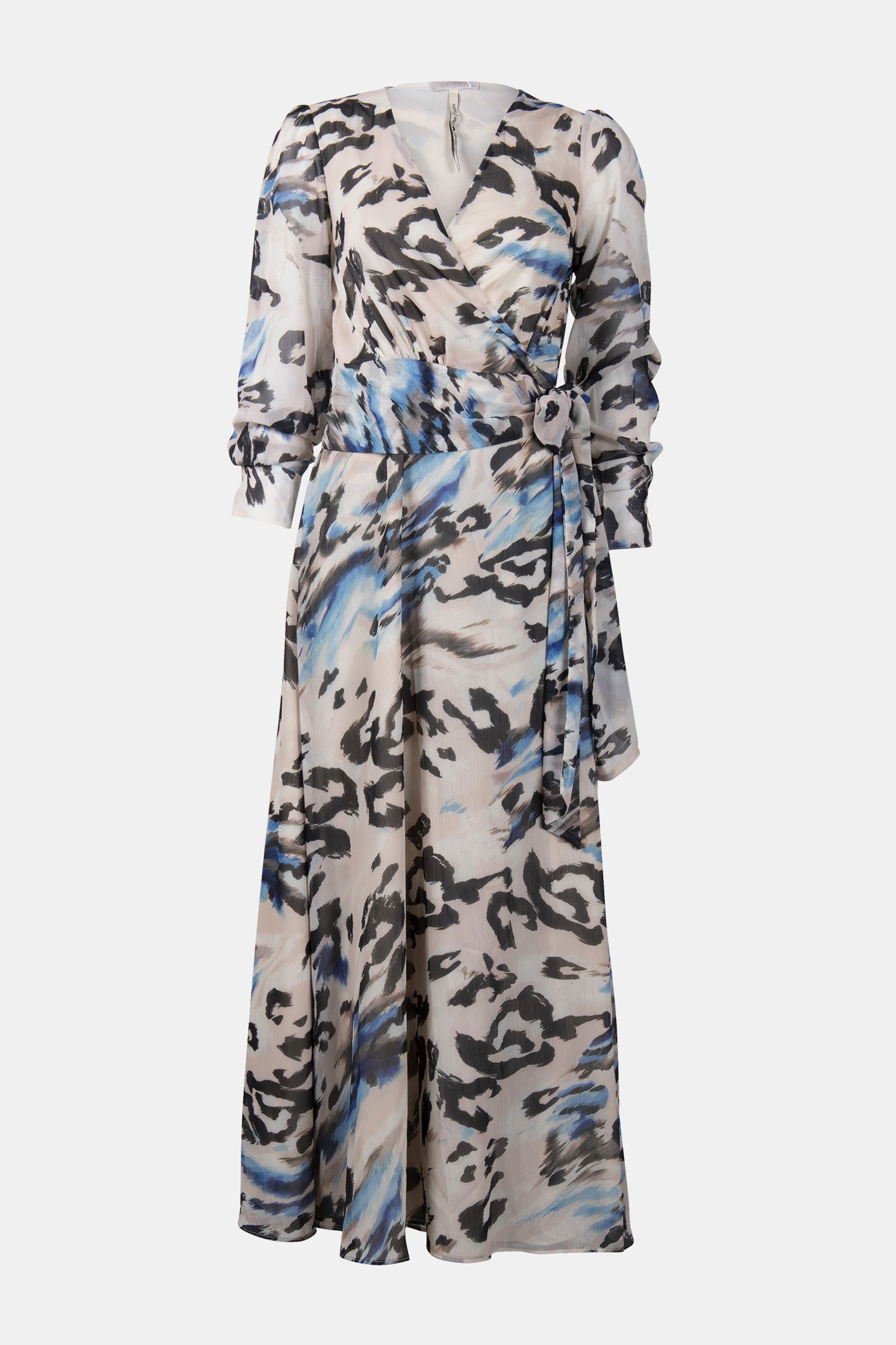 GUESS ECO LS LAILA MAXI DRESS ABSTRACT ANIMALIER P 3