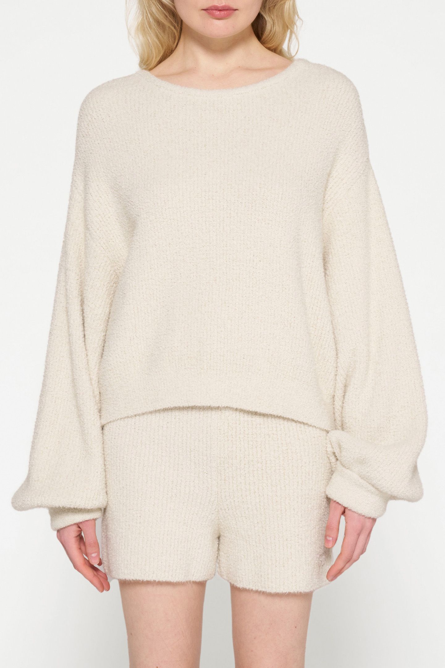 BOUCLE KNIT SHORTS LIGHT NATURAL 5