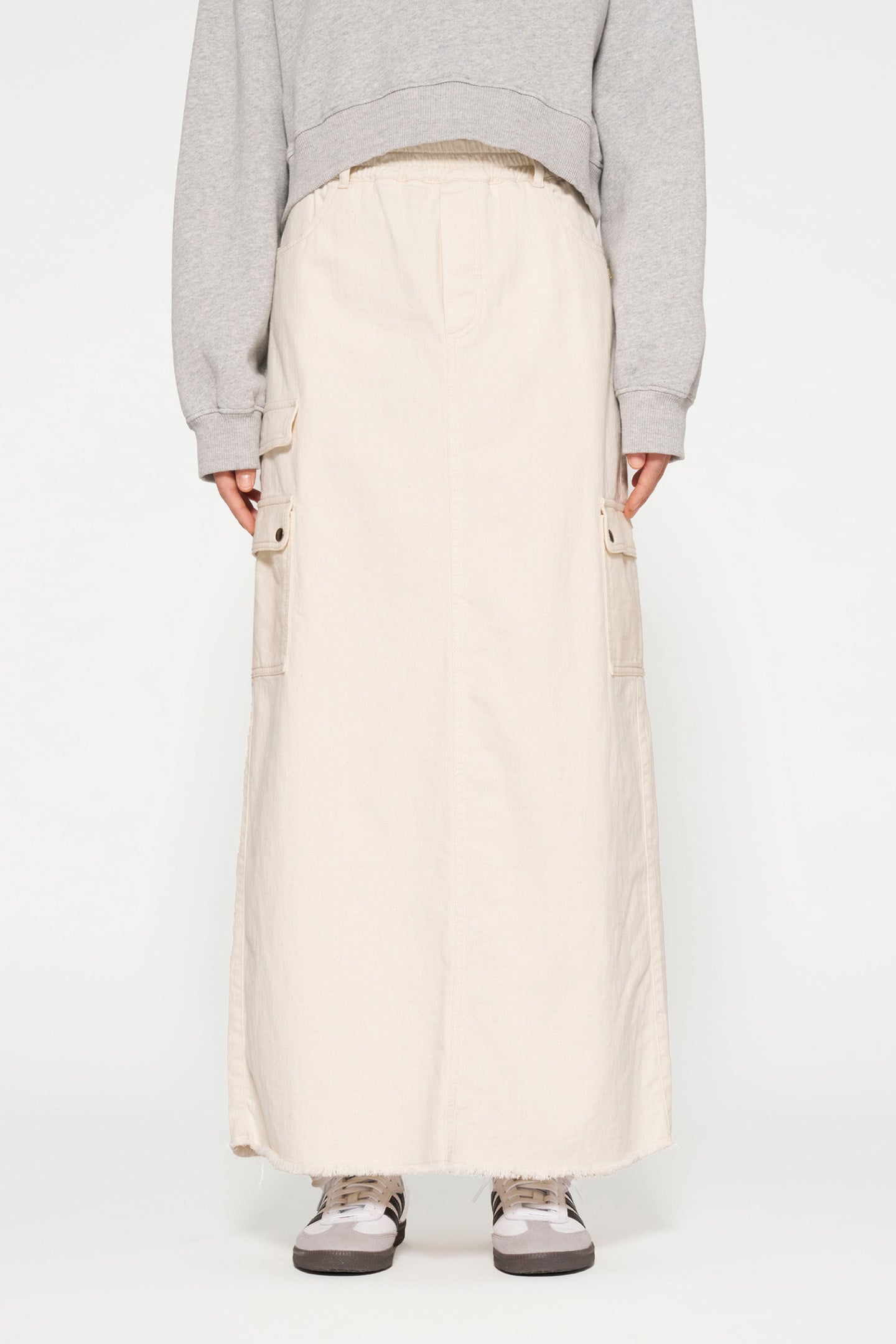 MAXI SKIRT TWILL ECRU 1