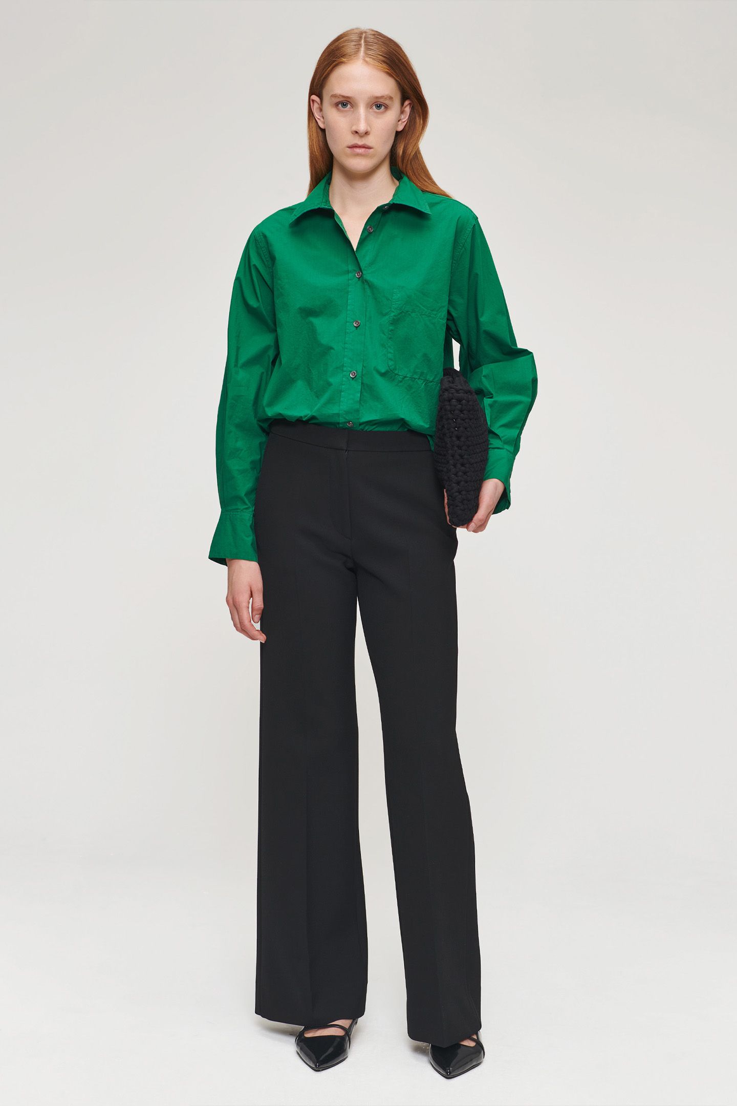 ORG COTTON BOXY SHIRT WARM GREEN 5