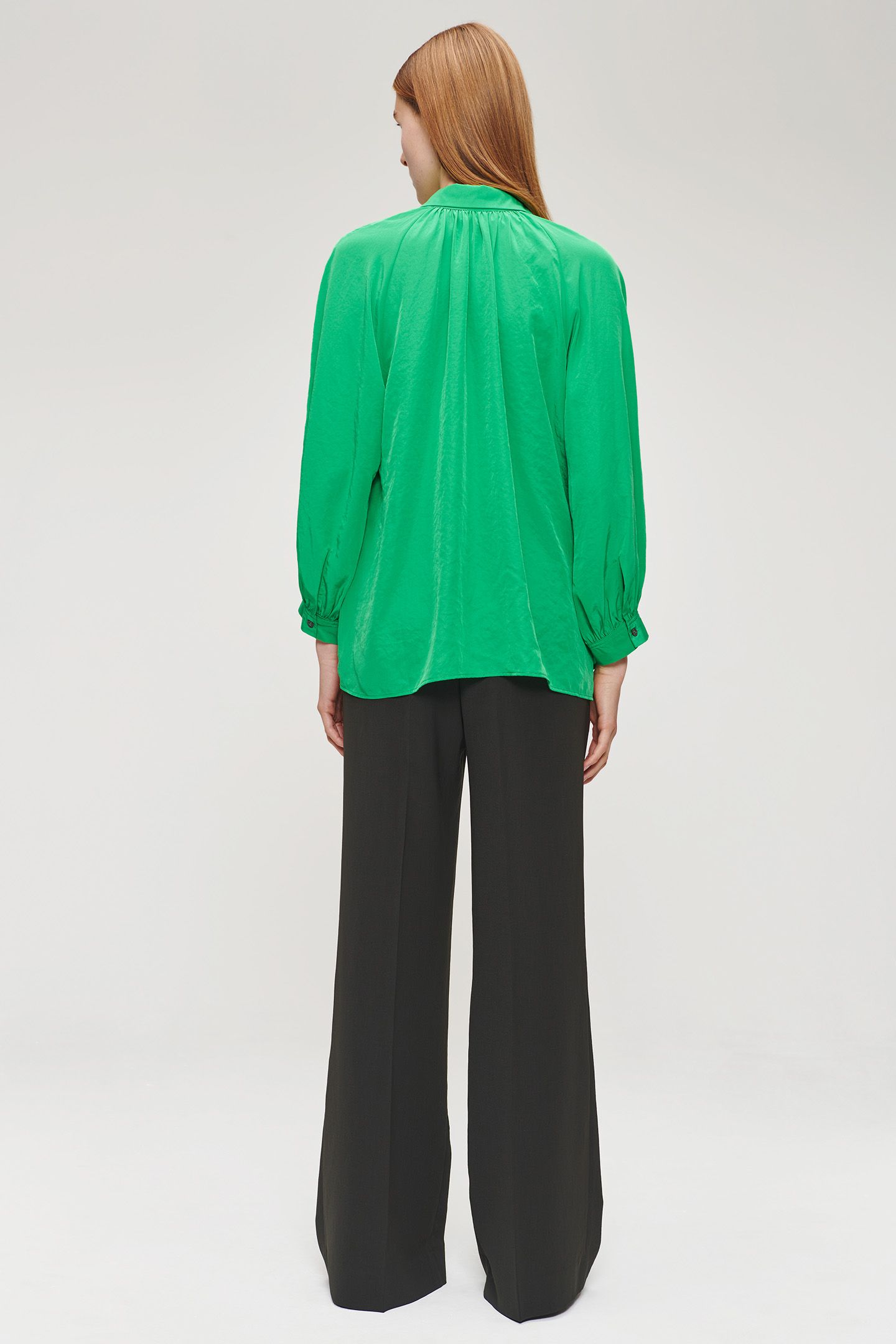 TECHNOSILK OVERSIZED BLOUSE VIVID GREEN 4