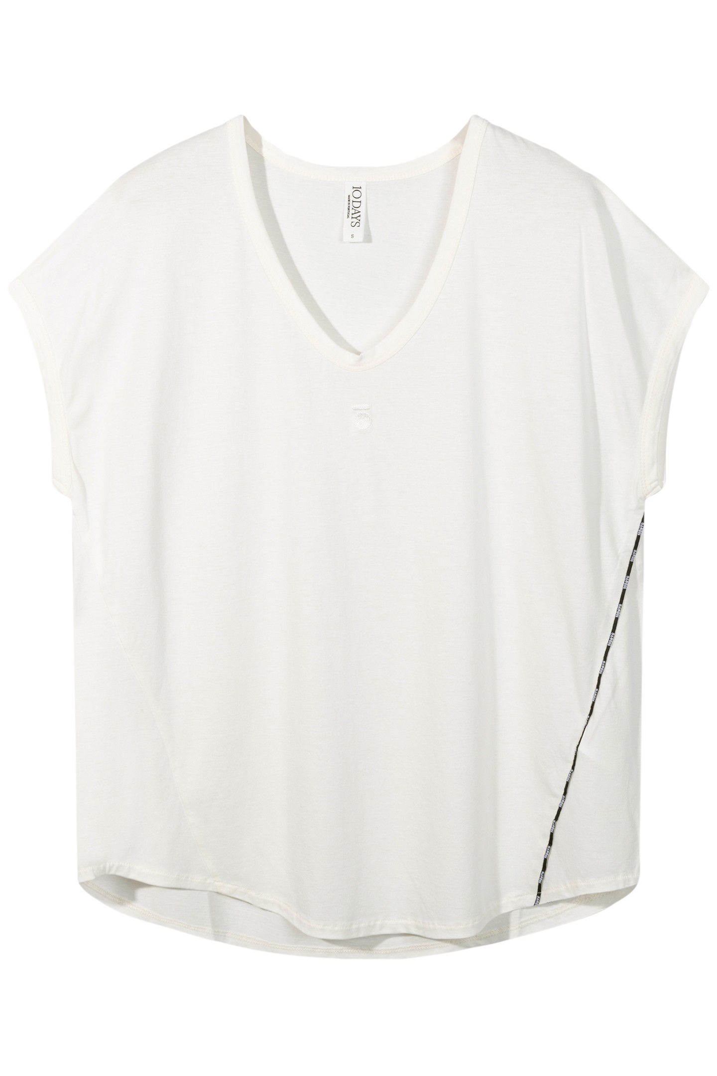 V-NECK TEE MEDAL ECRU 4