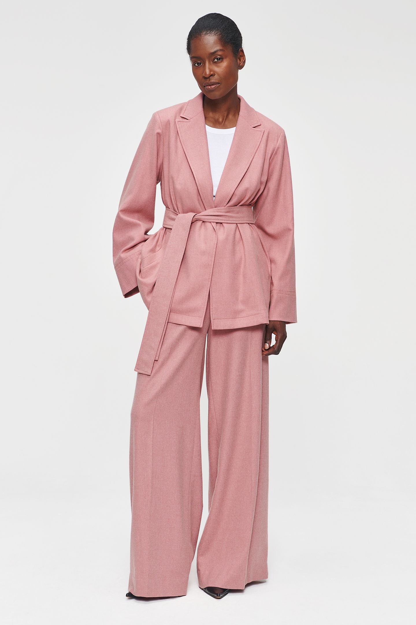 RELAXED FLANNEL JACKET CASHMERE ROSE 6