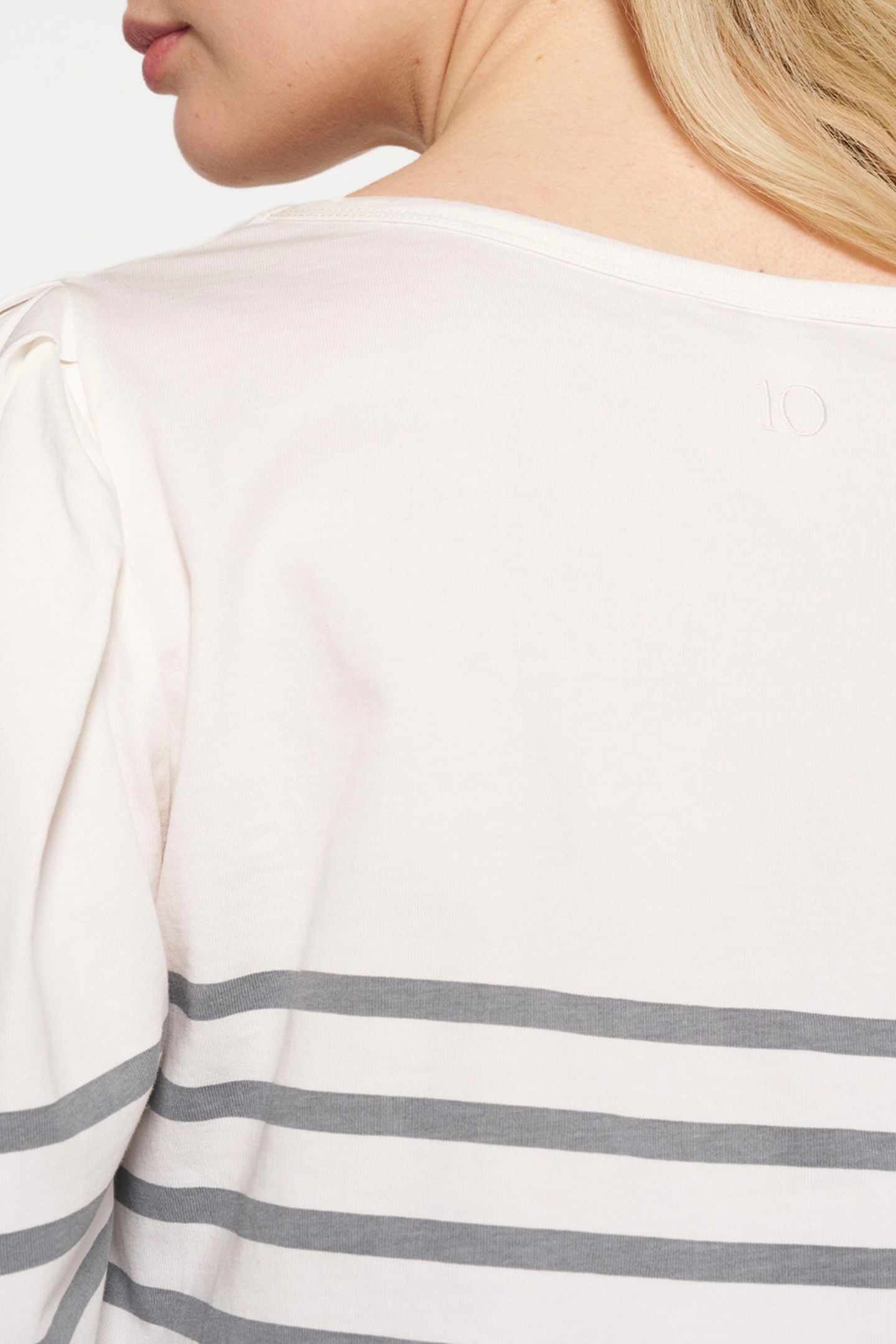 PUFF LONG SLEEVE TEE STRIPES ECRU/GRAPHITE 7