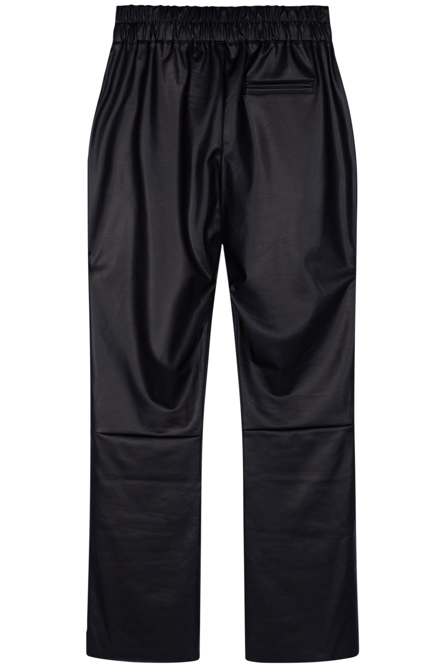 LEATHER LOOK FLARED PANTS BLACK 5