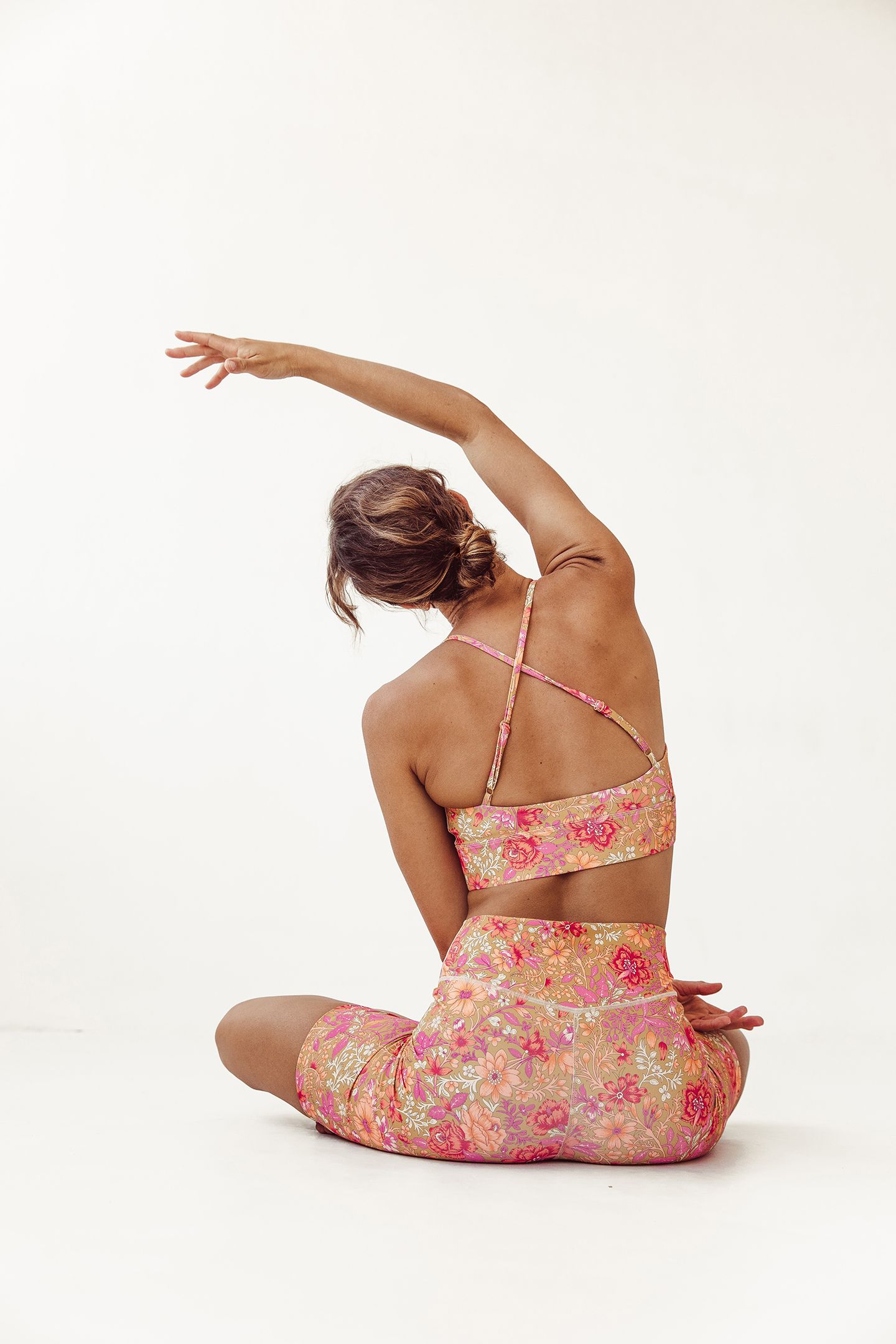 BRA SATNAM KHAKI MULTI FLOWERS 5